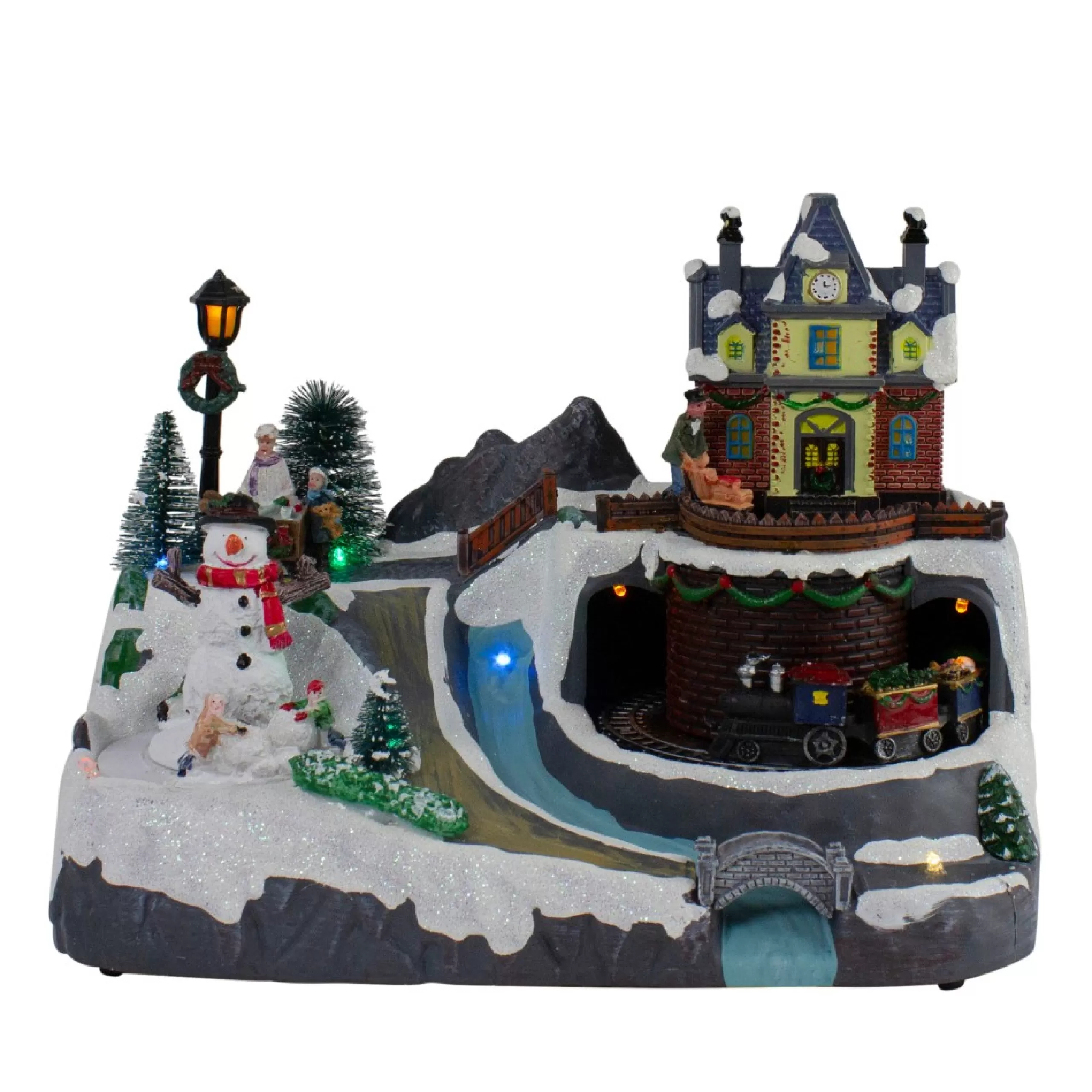 Christmas Villages*Northlight 10" Led Lighted Animated Train Christmas Village