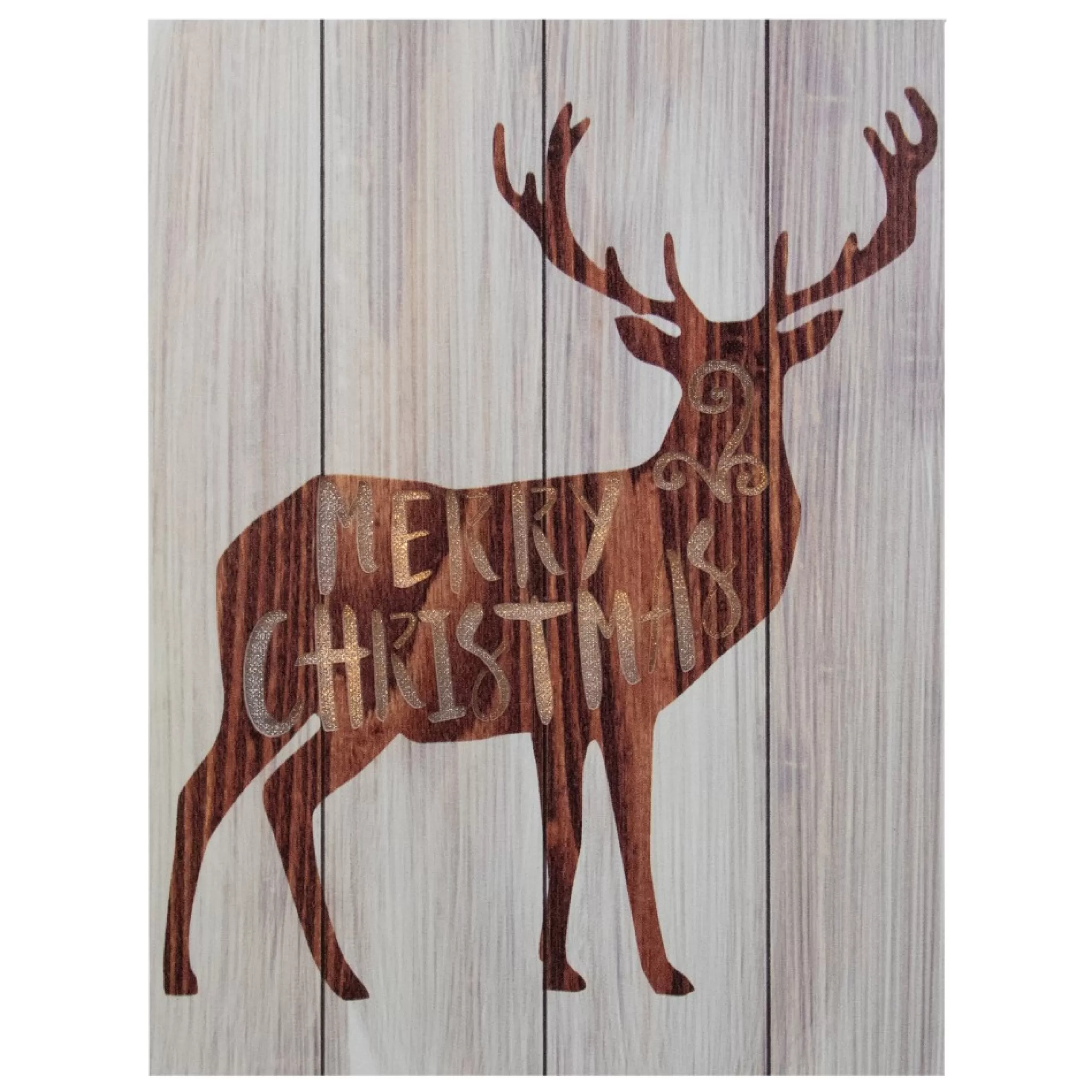 Signs & Plaques*Northlight 11.75" Brown Reindeer "Merry Christmas" Lighted Wall Plaque