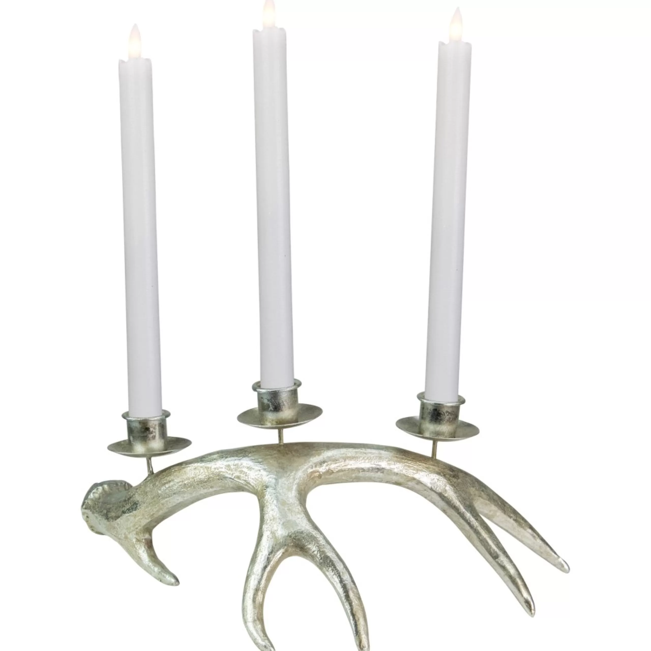 Candles & Holders*Northlight 12" Champagne Deer Antler Christmas Taper Candle Holder