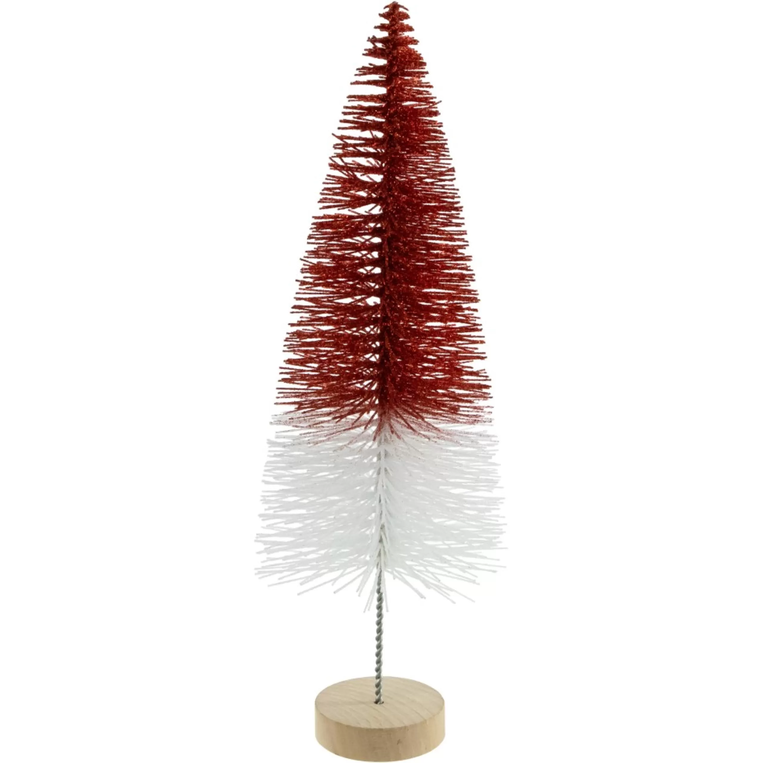 Table Top Pieces*Northlight 12" Glittered Red And White Sisal Tabletop Christmas Tree