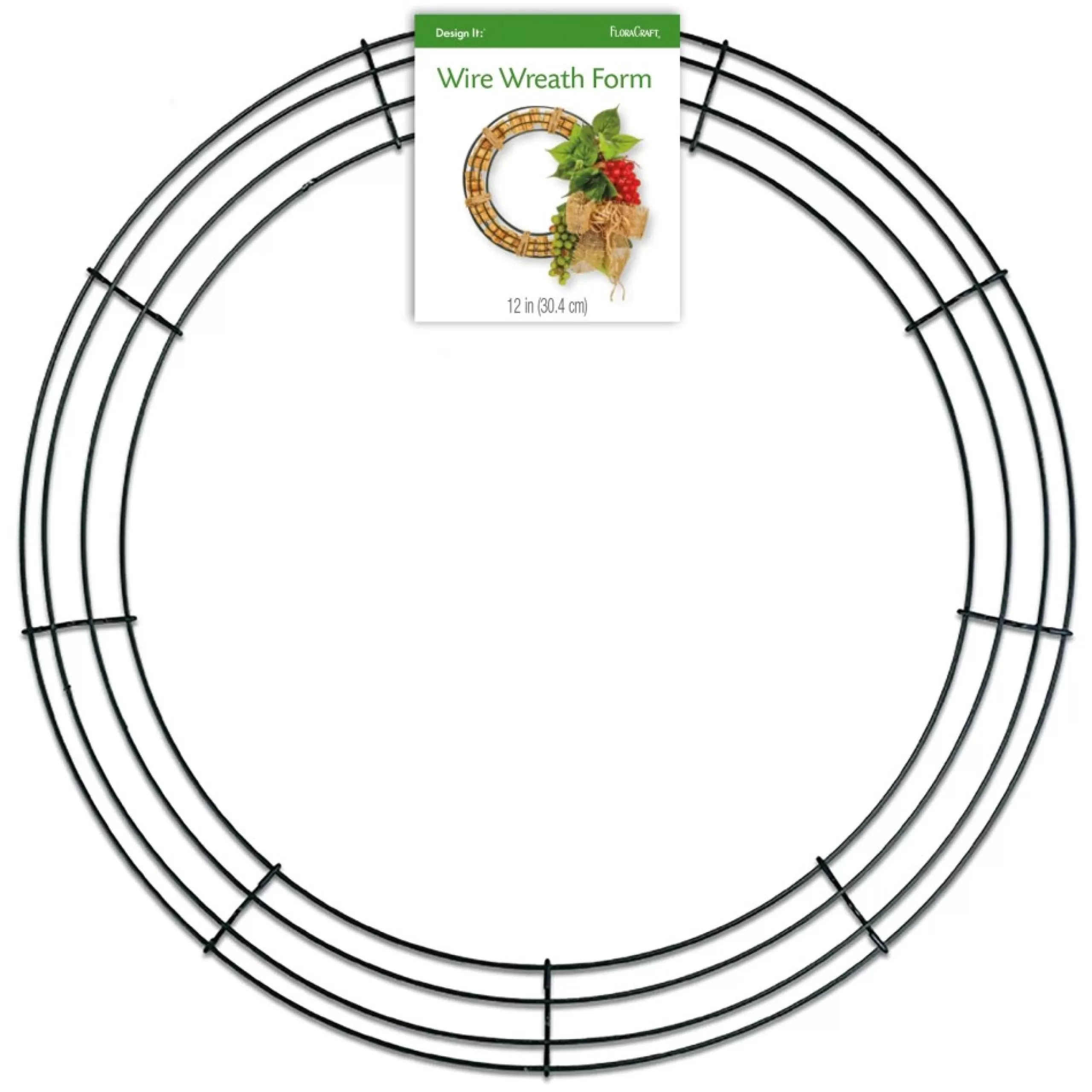 Wreath Accessories*CC Christmas Decor 12" Green Wire Christmas Wreath Crafting Form