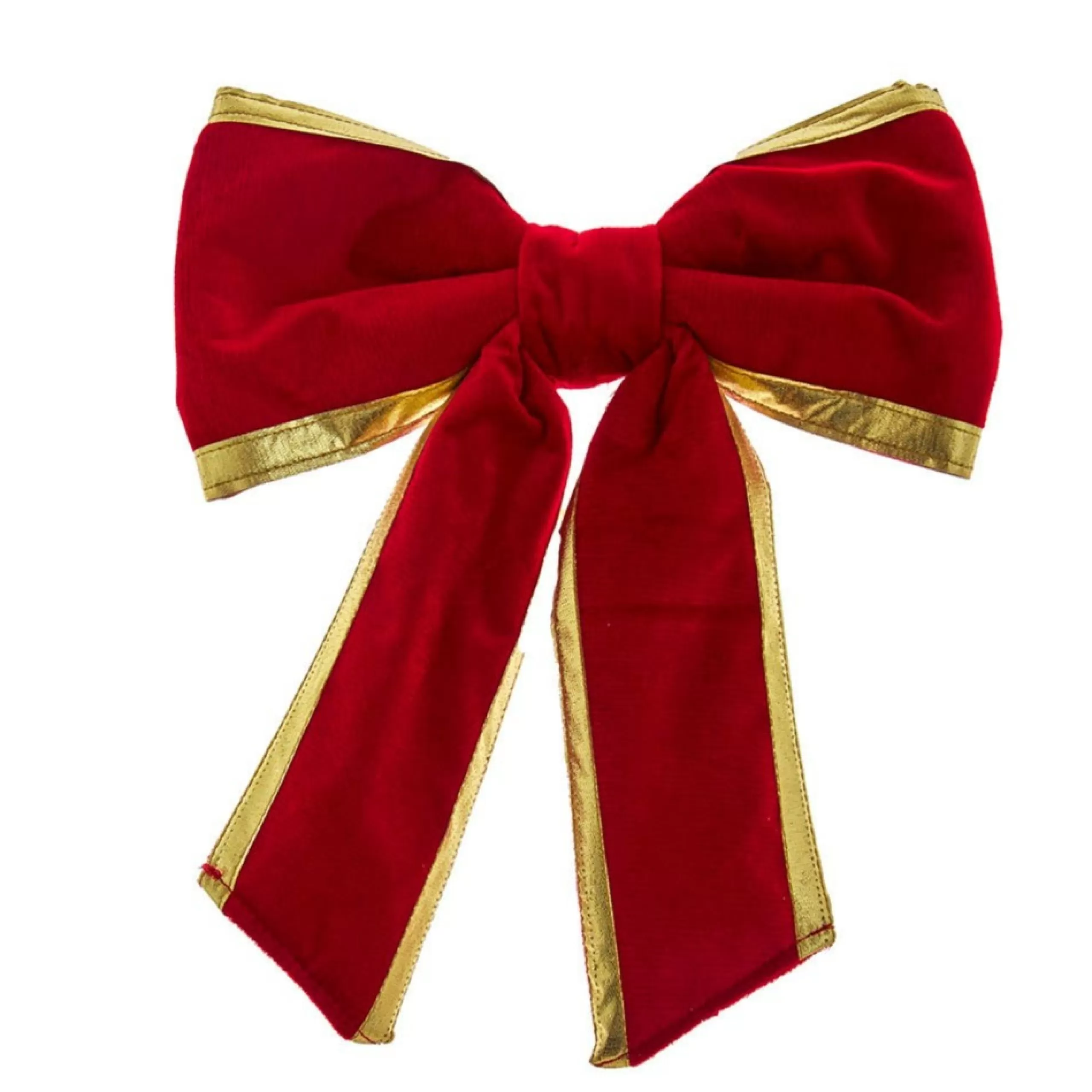 Bows*KSA 12" Red And Gold Christmas Bow Ribbon