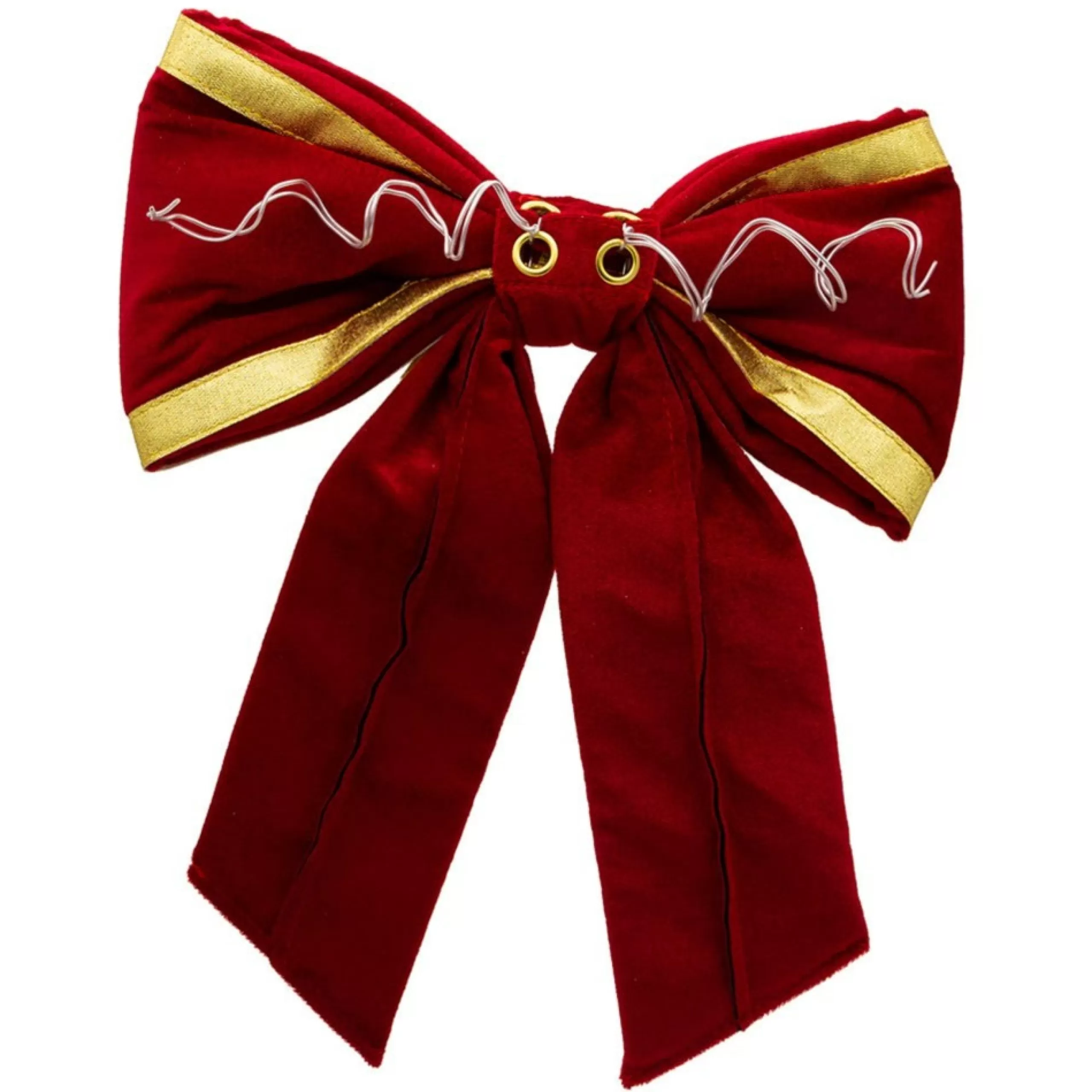 Bows*KSA 12" Red And Gold Christmas Bow Ribbon