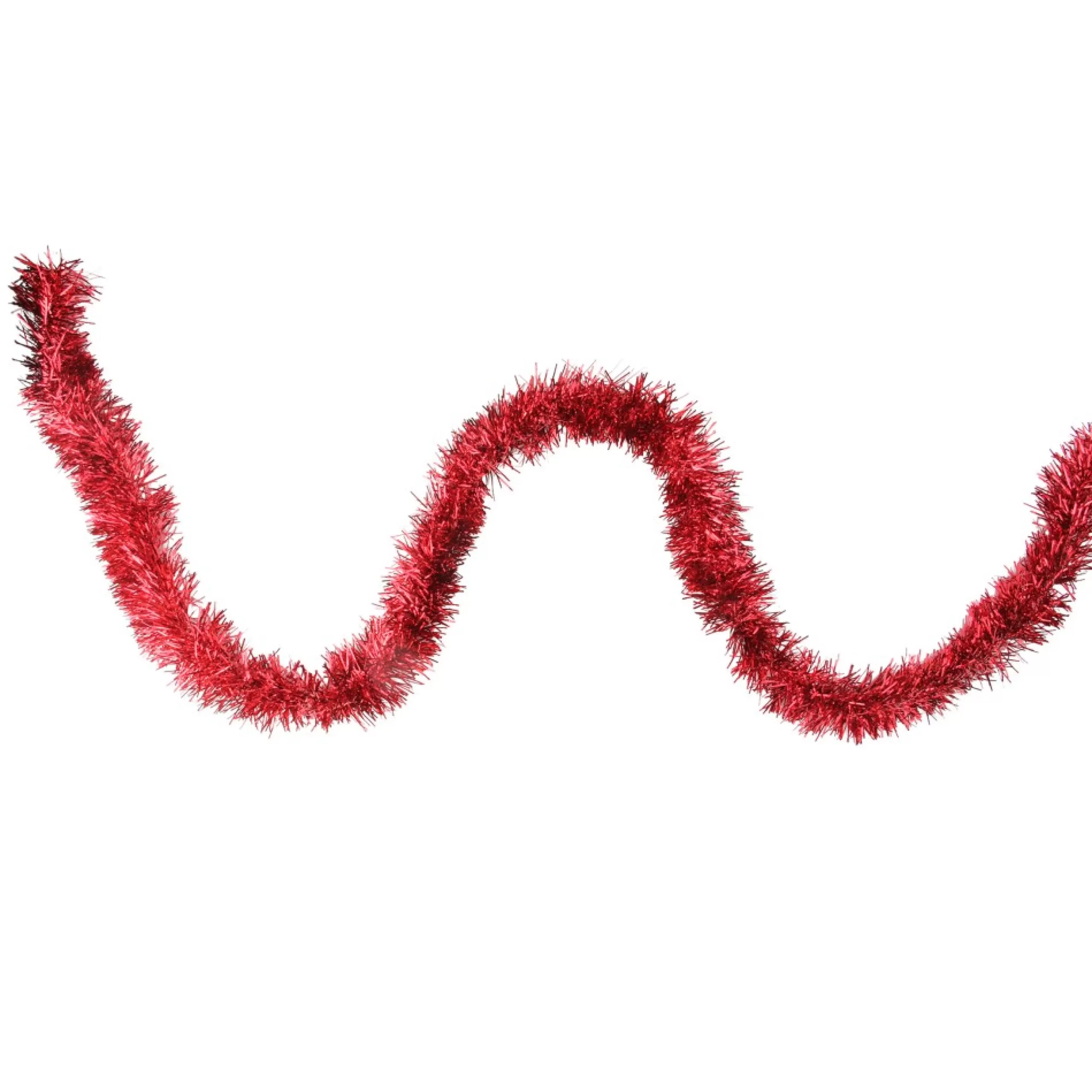 Unlit Garland*Northlight 12' Traditional Red Christmas Tinsel Garland - Unlit