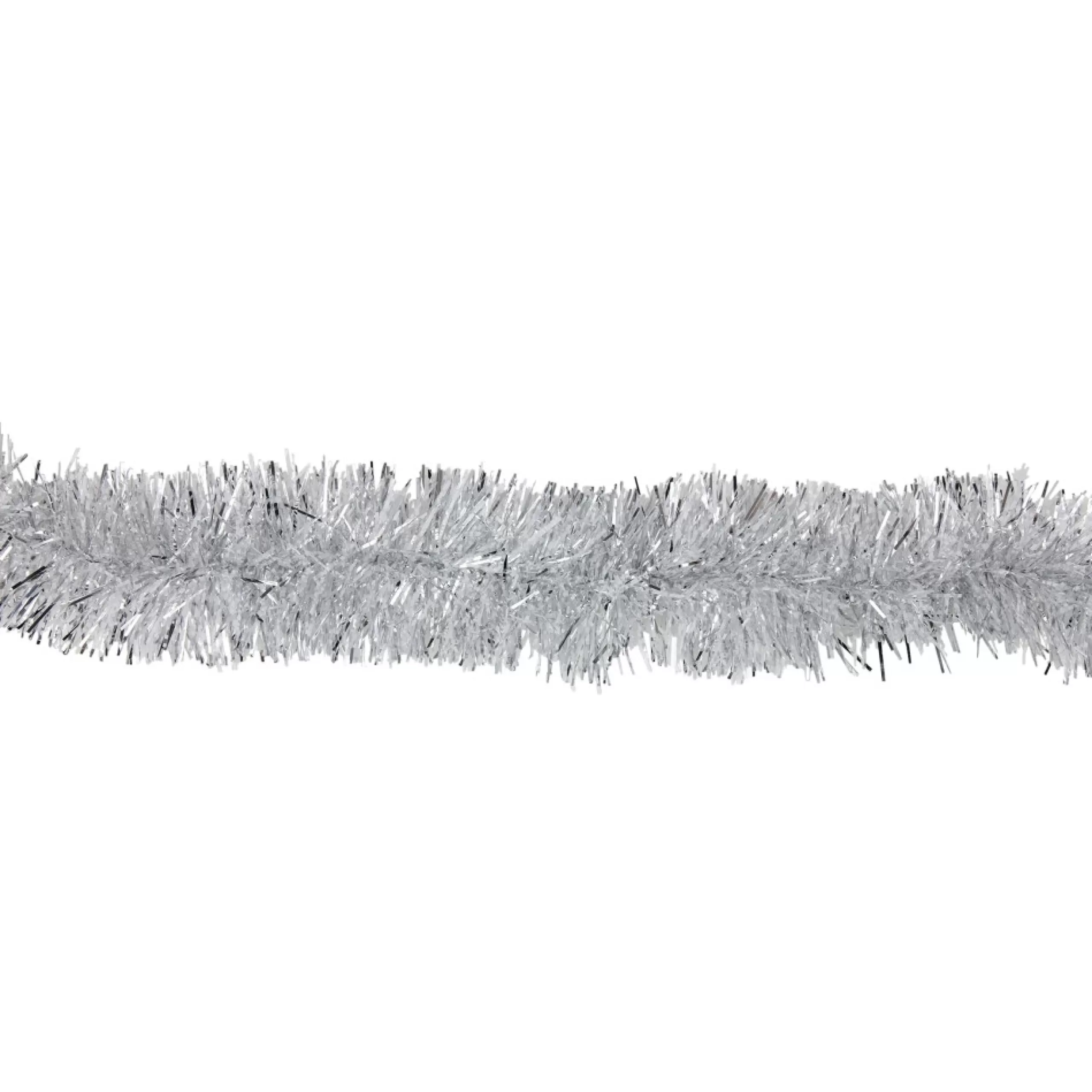 Unlit Garland*Northlight 12' X 2.25" Shiny Silver Snowblush Christmas Garland - Unlit