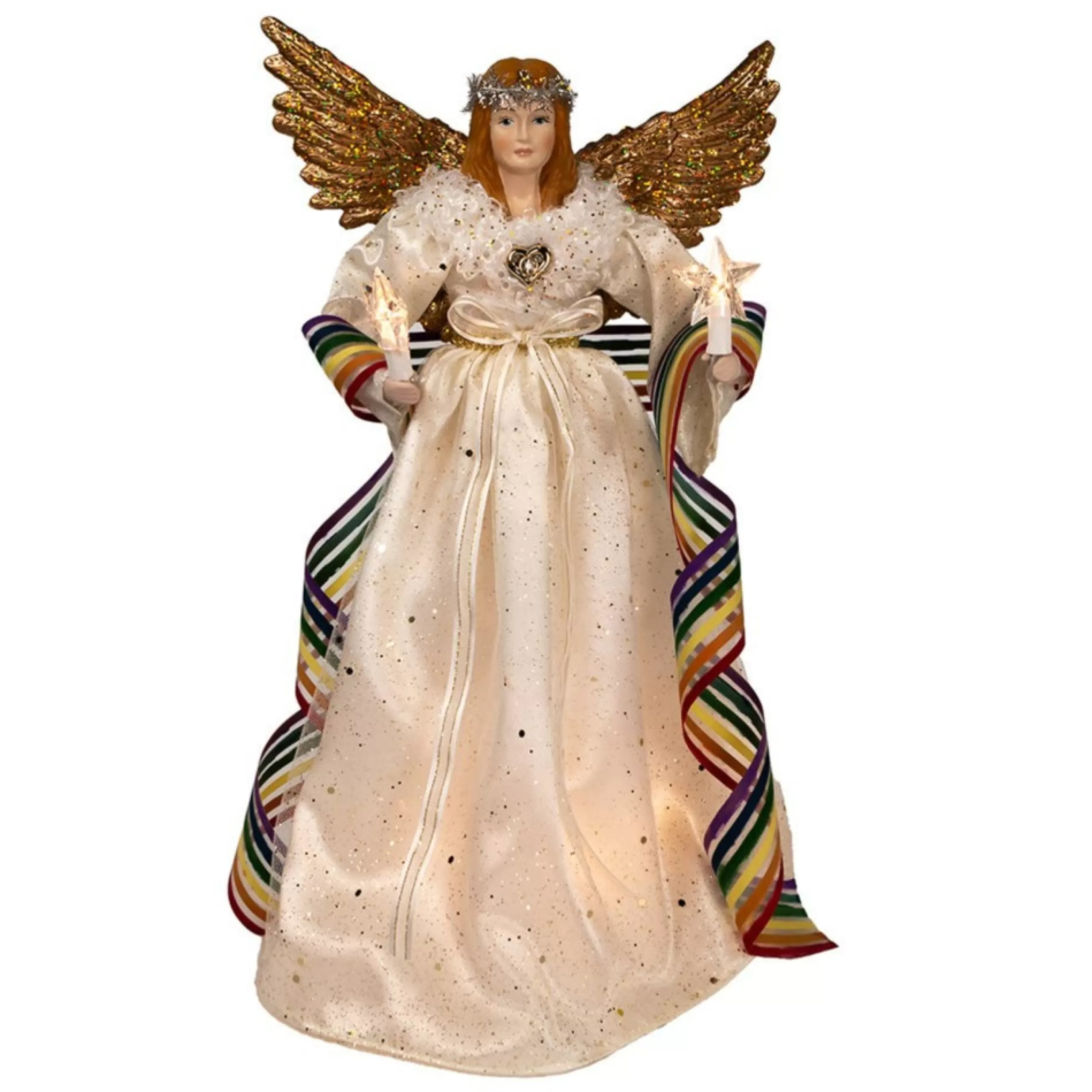 Angel Tree Toppers*KSA 14" Pre-Lit Pride Angel Christmas Tree Topper