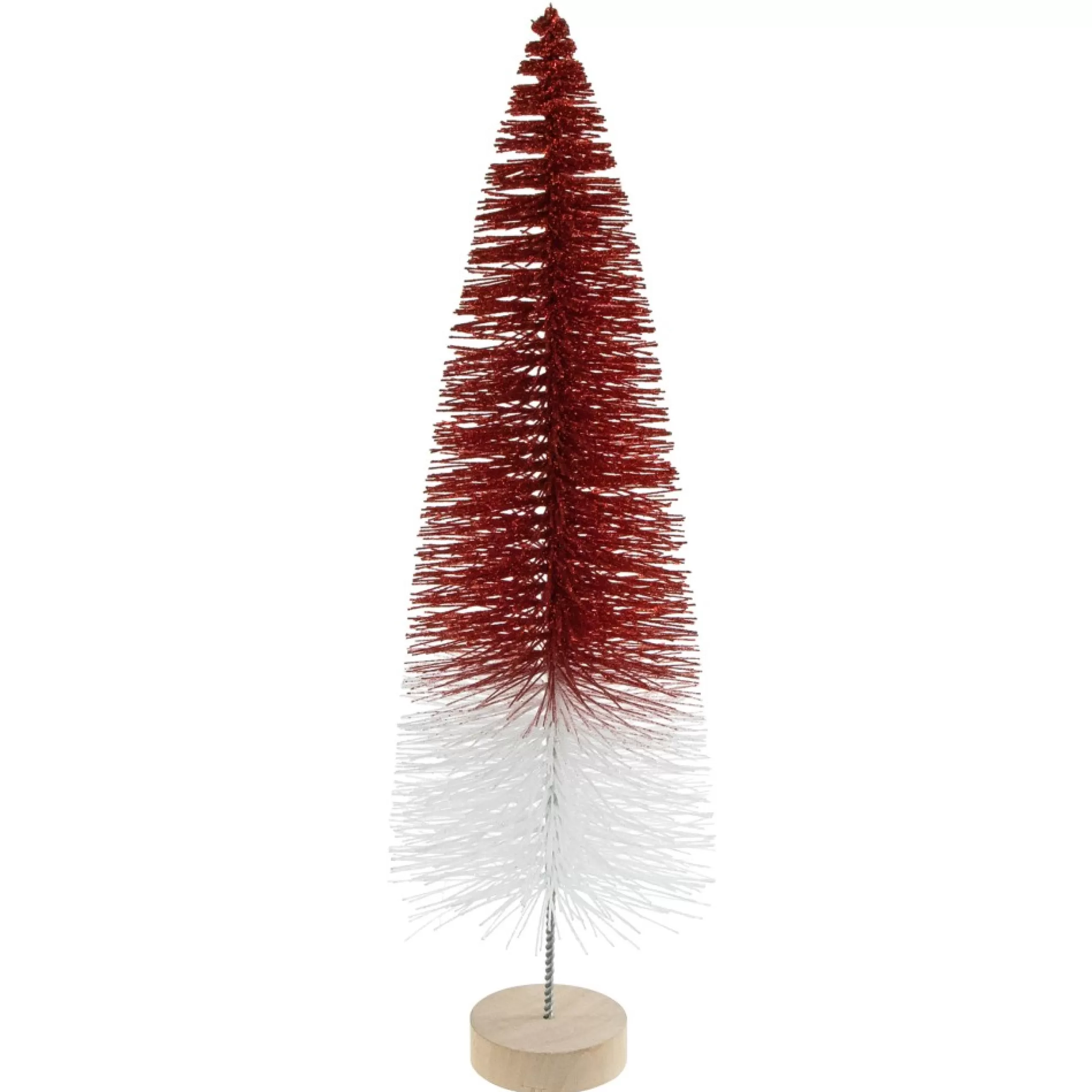 Table Top Pieces*Northlight 15.5" Glittered Red And White Sisal Tabletop Christmas Tree