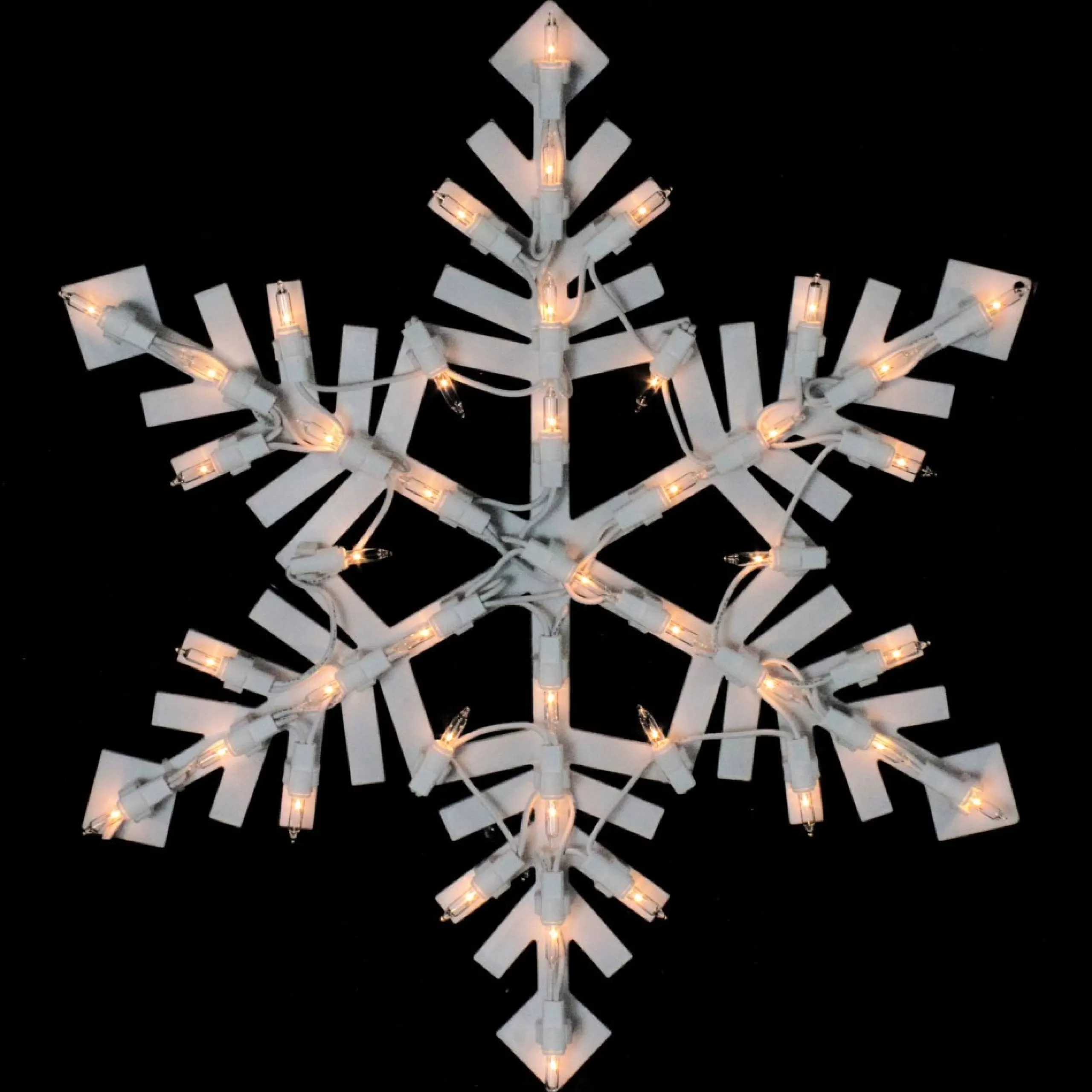 Window Decorations*Northlight 15.5" White Lighted Snowflake Christmas Outdoor Window Silhouette