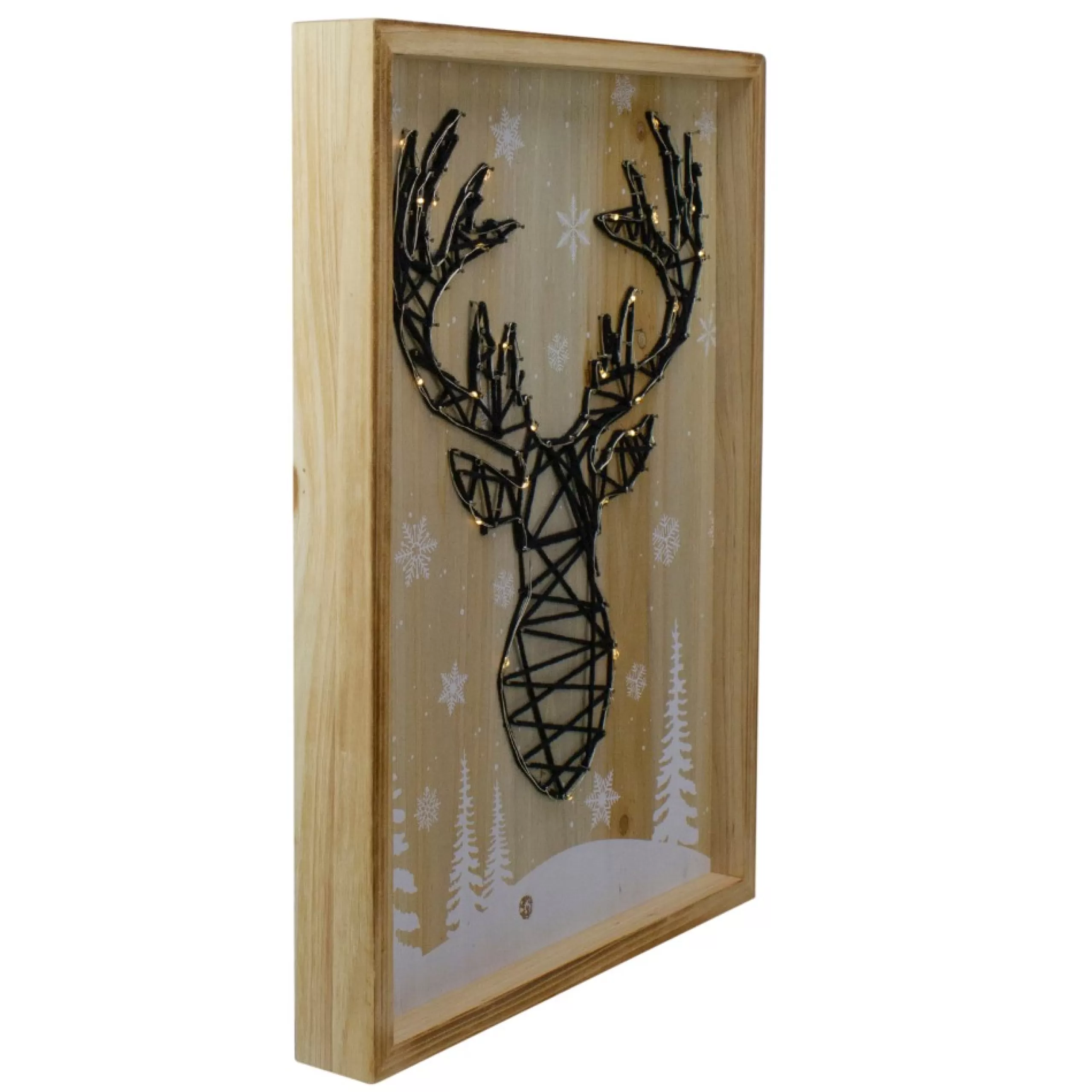 Wall & Door Decorations*Northlight 15.75" Lighted Wooden Reindeer String Art Christmas Wall Hanging