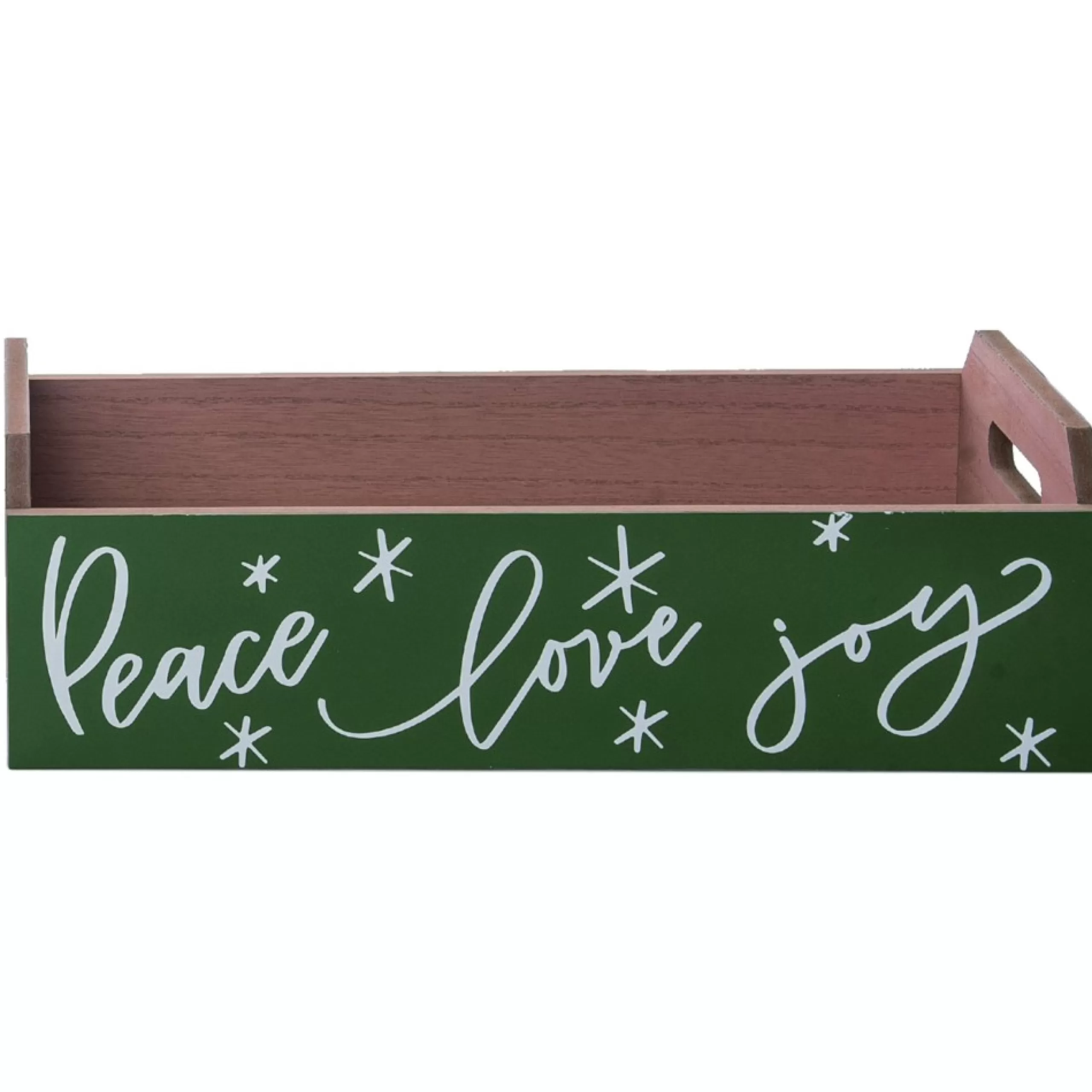 Decoration Storage*Contemporary Home Living 15.75" Rustic "Peace Love Jot" Christmas Storage Container