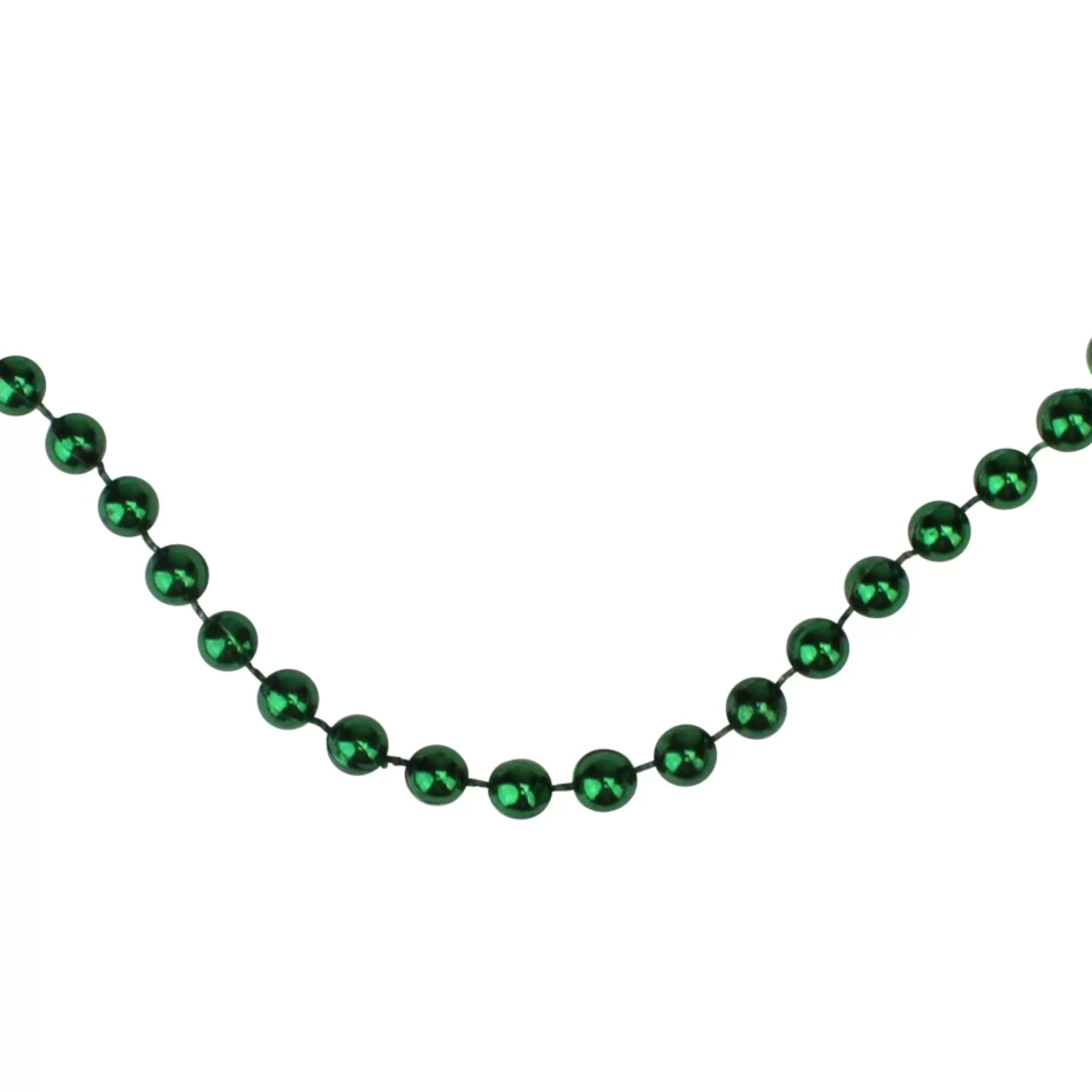 Beaded Garland*Northlight 15' Shiny Metallic Green Beaded Christmas Garland - Unlit