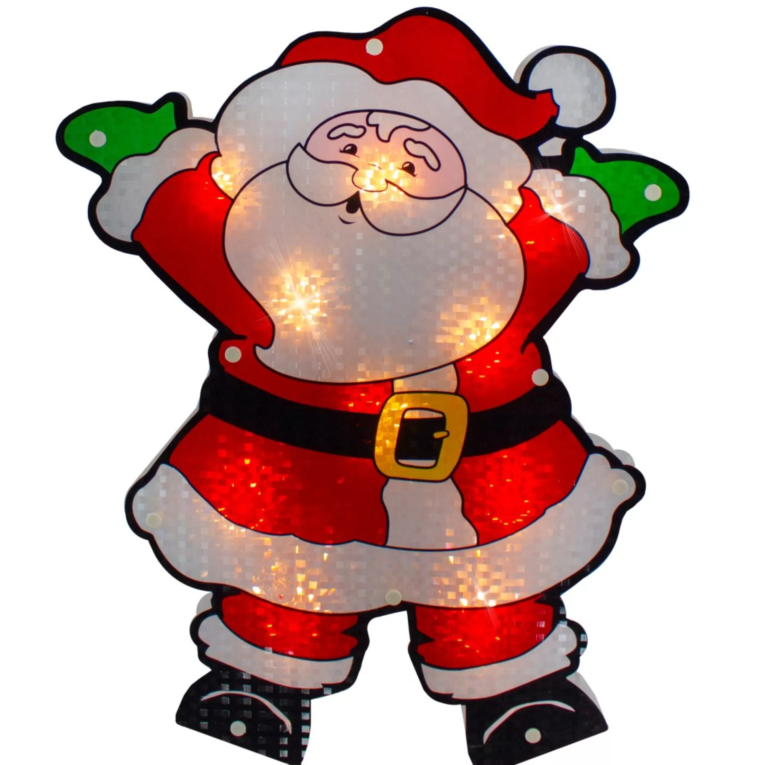 Window Decorations*Northlight 16.25" Lighted Holographic Santa Claus Christmas Window Silhouette