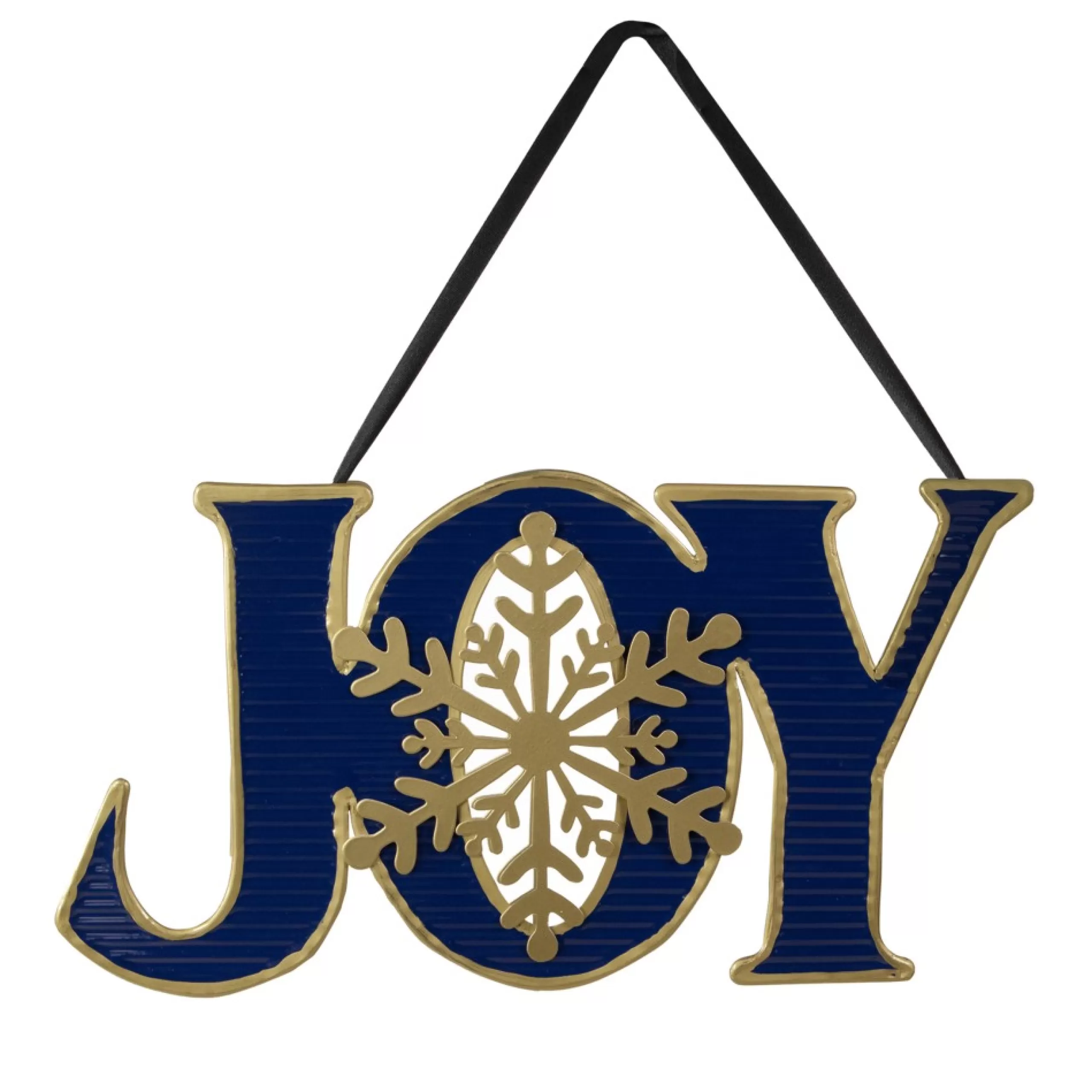 Signs & Plaques*Northlight 16" Blue And Gold "Joy" Metal Christmas Wall Sign