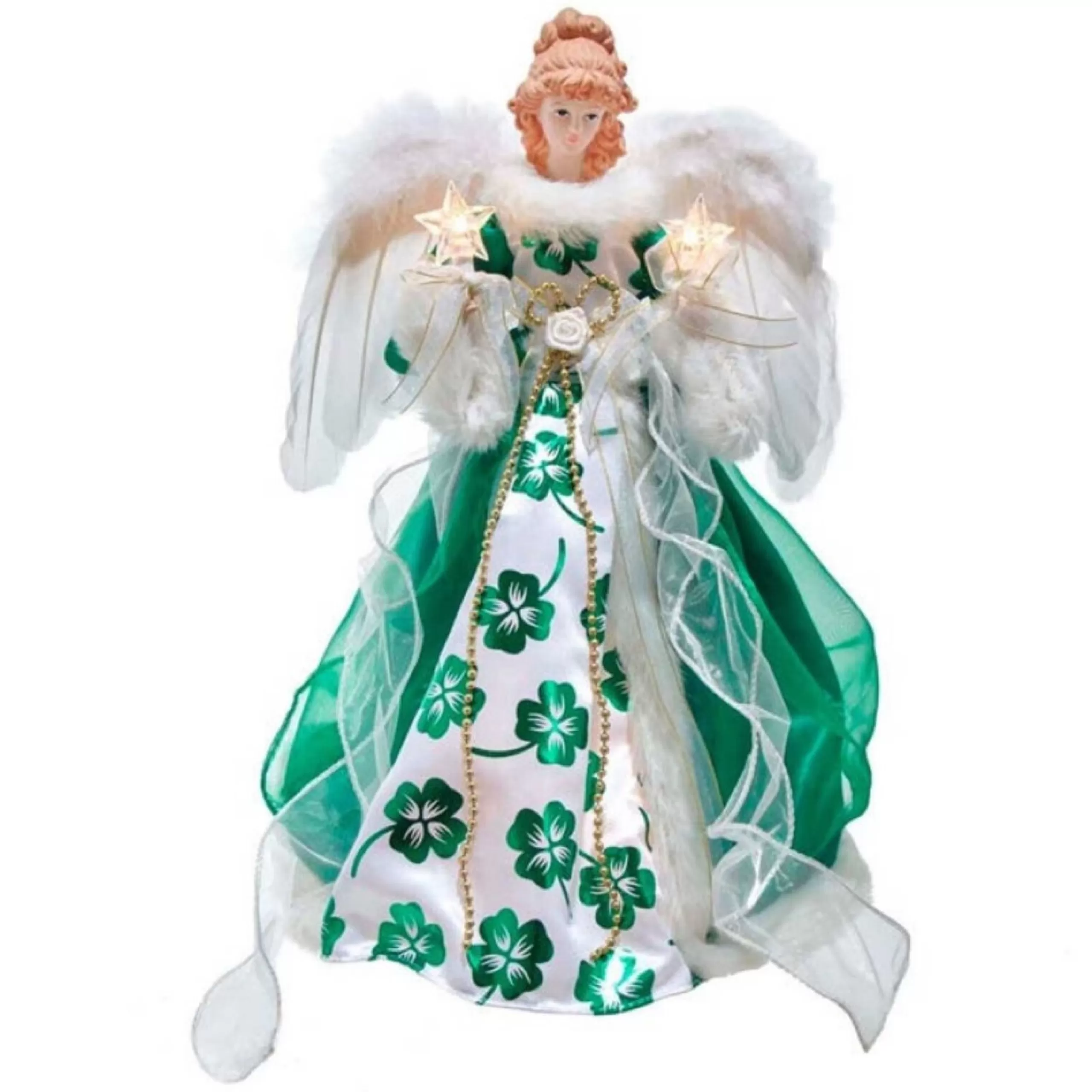 Angel Tree Toppers*KSA 16" Lighted Irish Angel Christmas Tree Topper