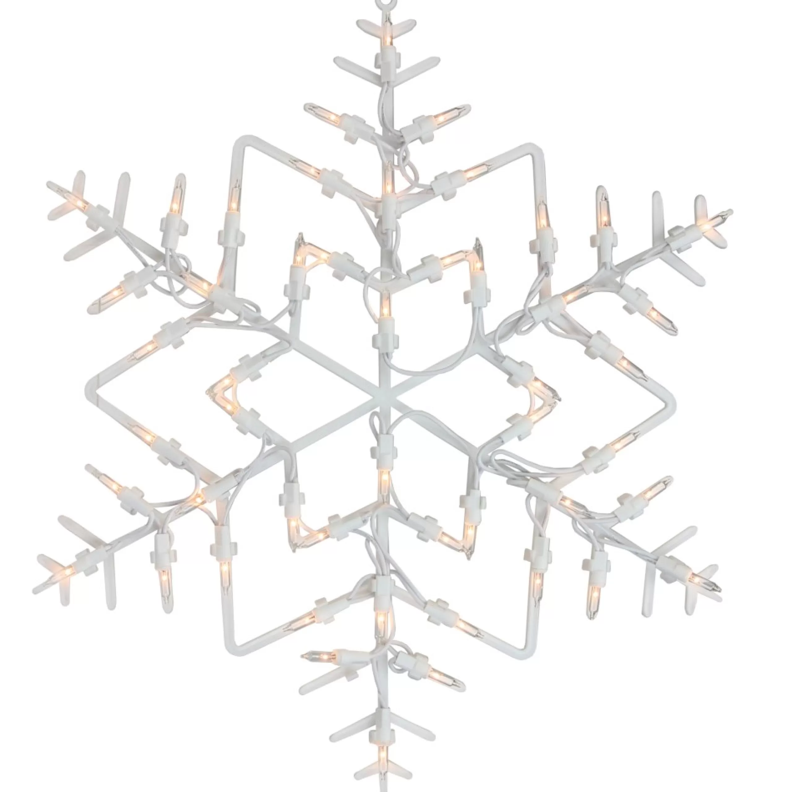 Window Decorations*Northlight 16" White Lighted Snowflake Christmas Window Silhouette