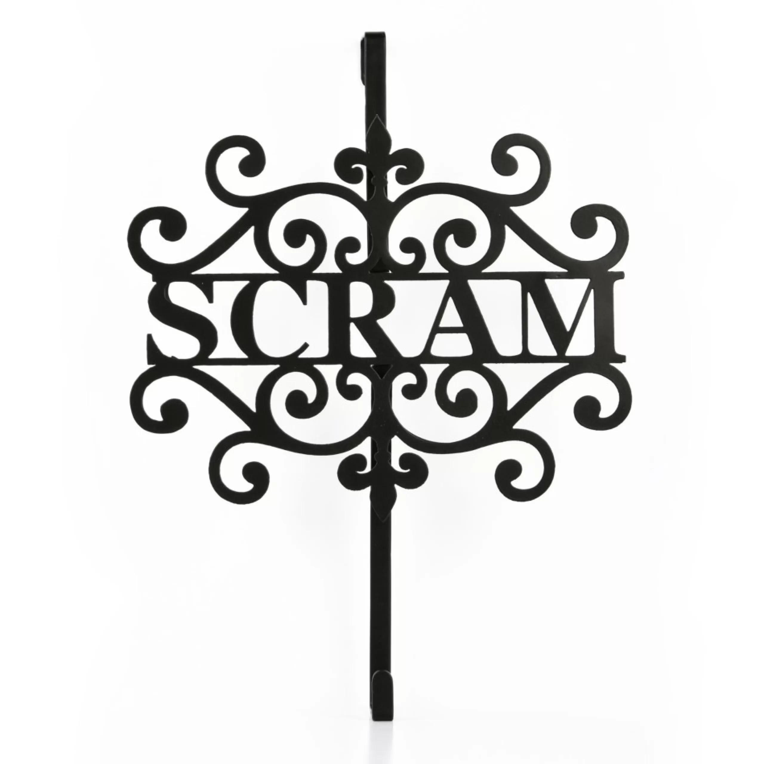 Wreath Accessories*National Tree Company 17.25" Matte Black "Scram" Halloween Wreath Hanger