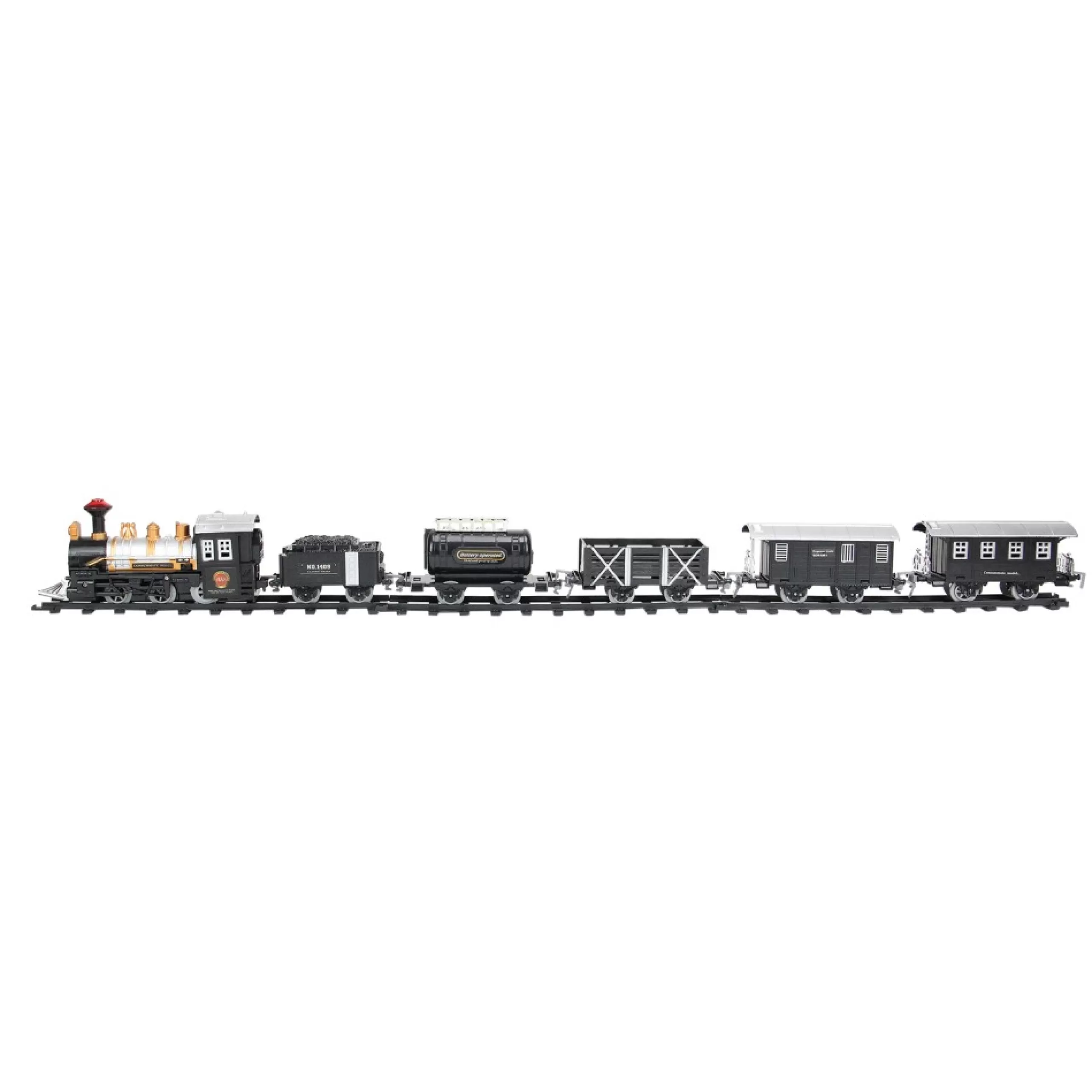 Trains*Northlight 17-Piece Black Consummate Animated Classic Train Set