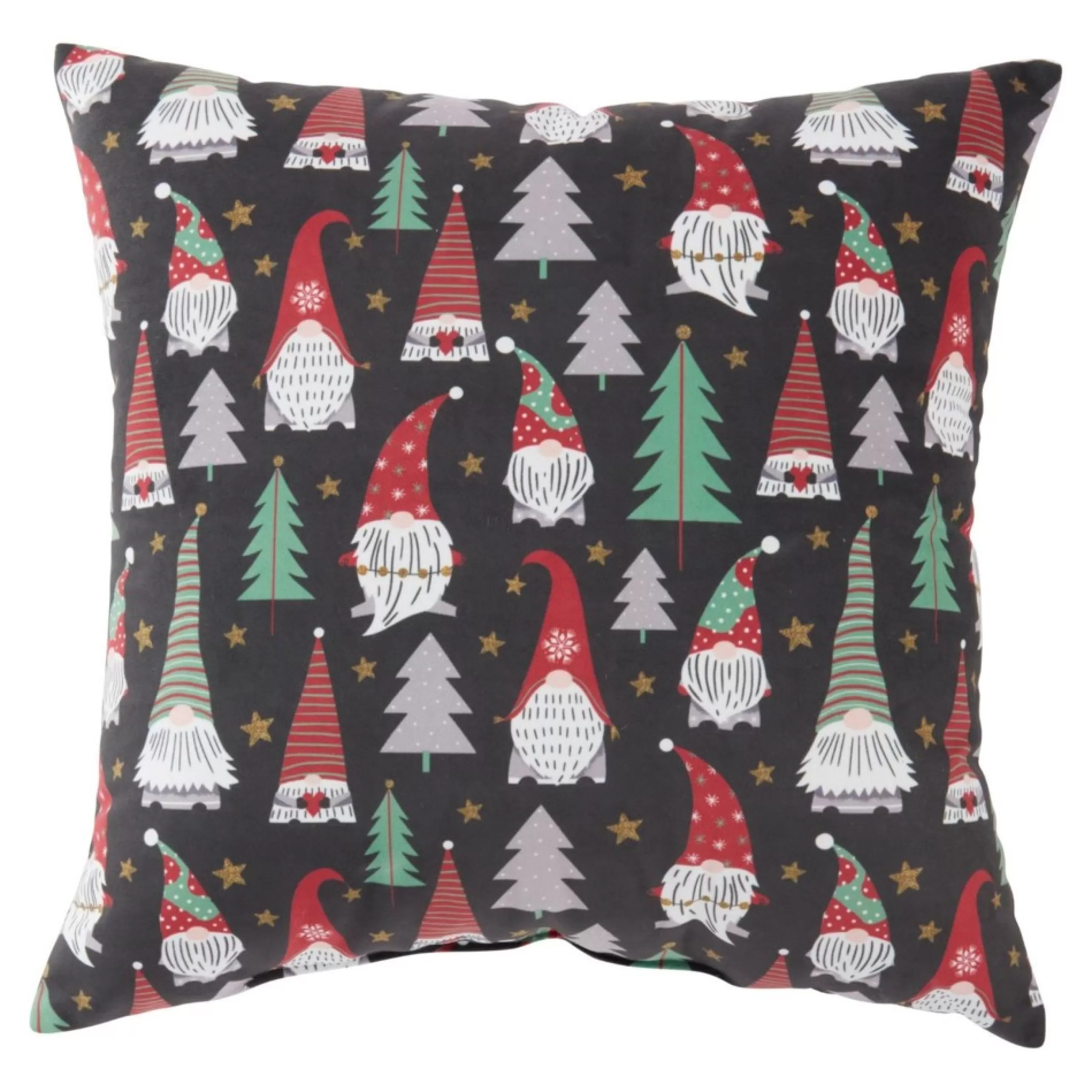 Pillows & Throws*Greendale Home Fashions 18" Black Gnomies Christmas Square Throw Pillow