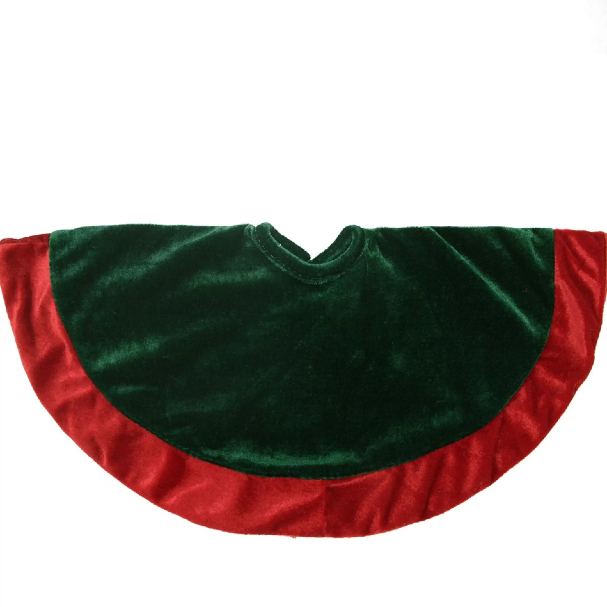 Mini Tree Skirts*Northlight 18" Green And Red Round Mini Christmas Tree Skirt