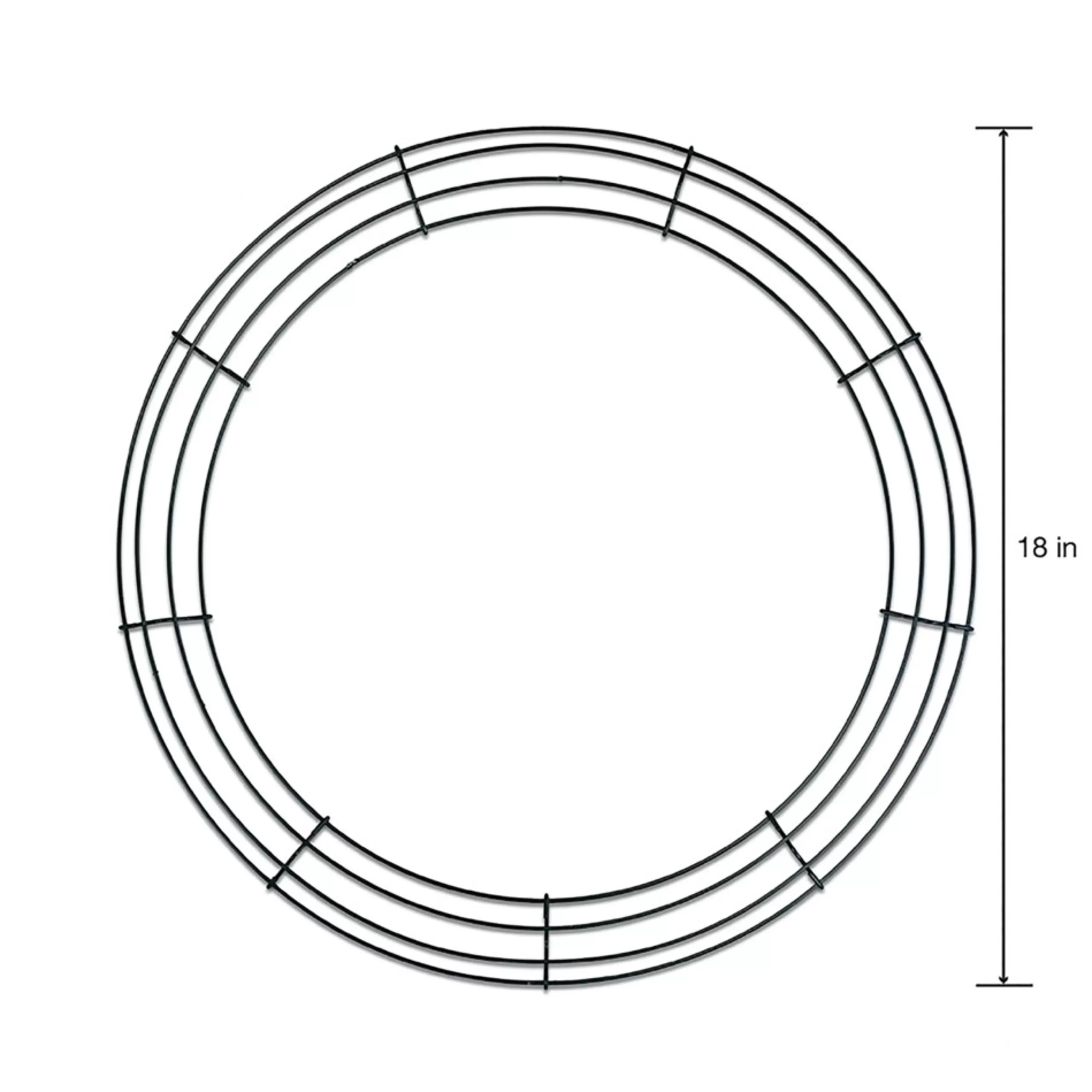 Wreath Accessories*CC Christmas Decor 18" Green Wire Christmas Wreath Crafting Form
