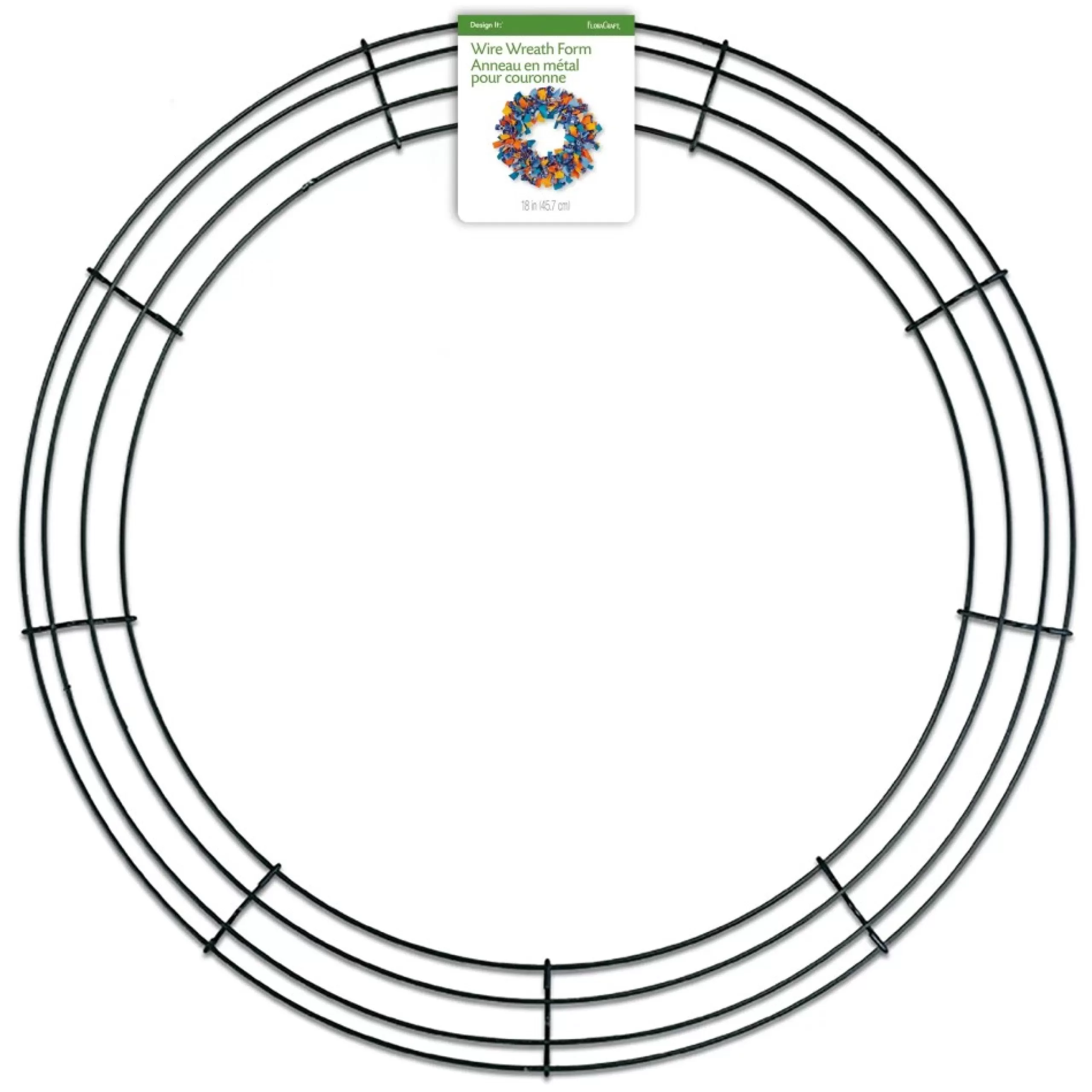 Wreath Accessories*CC Christmas Decor 18" Green Wire Christmas Wreath Crafting Form