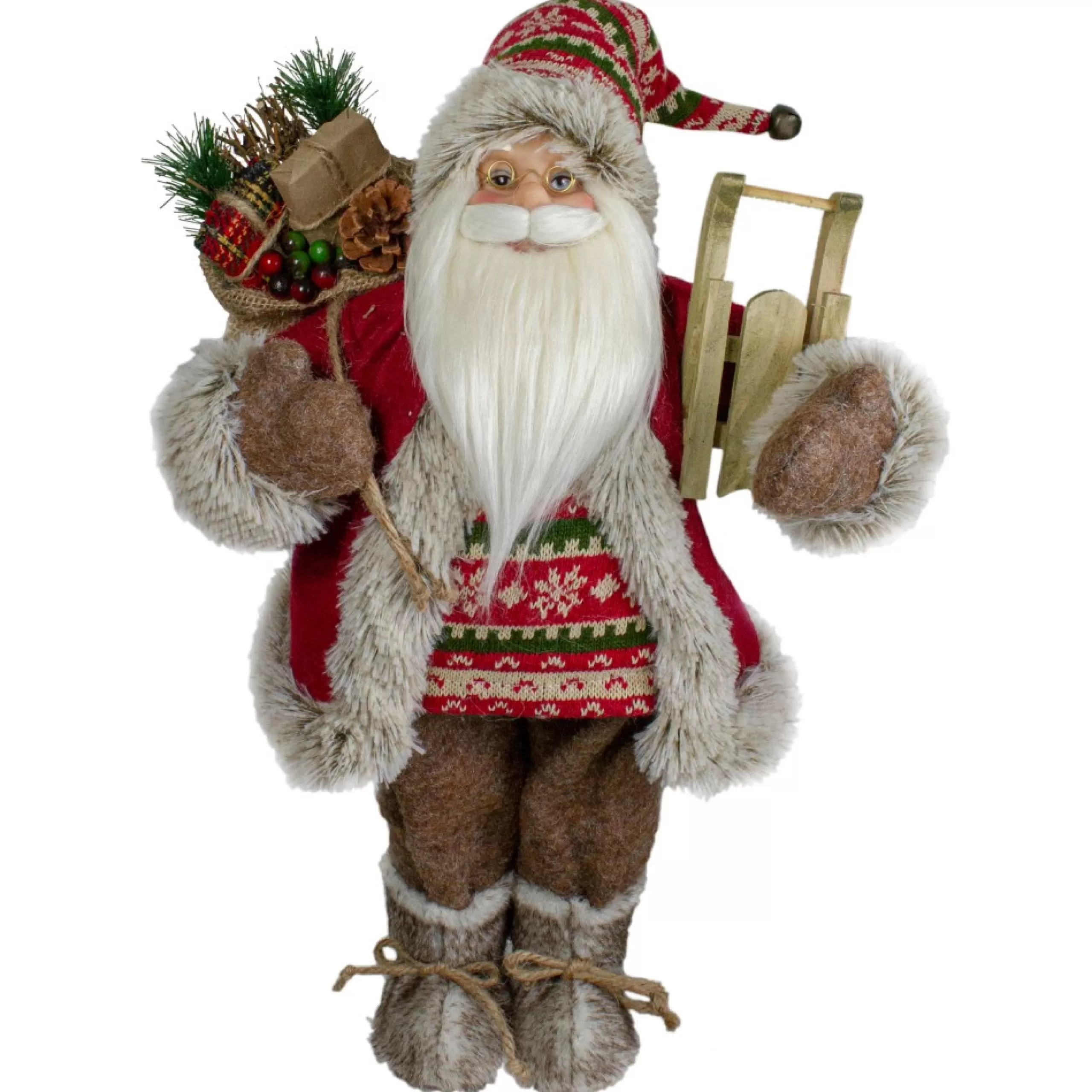 Santa Figures*Northlight 18" Nordic Santa Christmas Figure With Sled