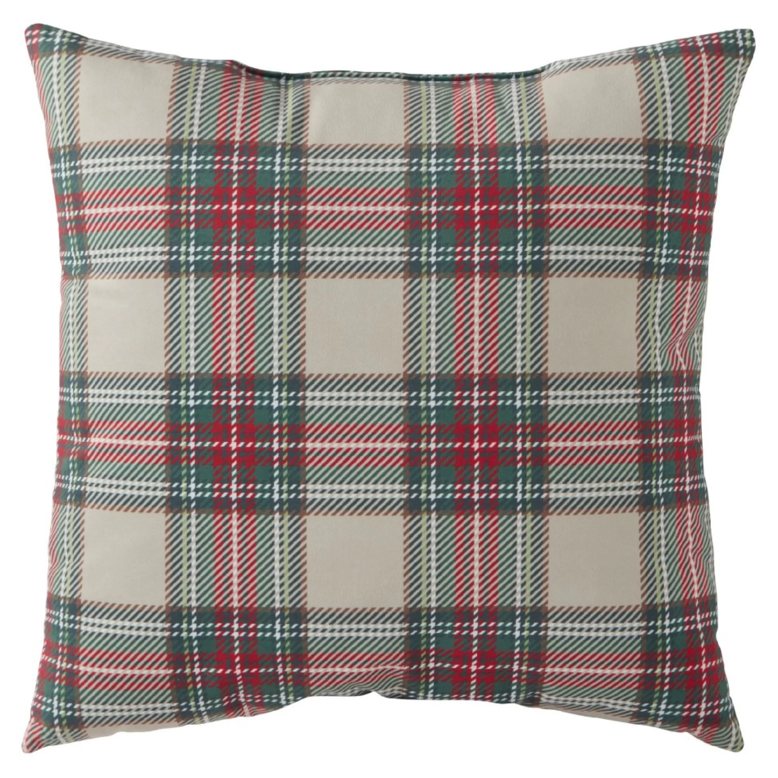 Pillows & Throws*Greendale Home Fashions 18" Red And White Plaid Christmas Square Throw Pillow