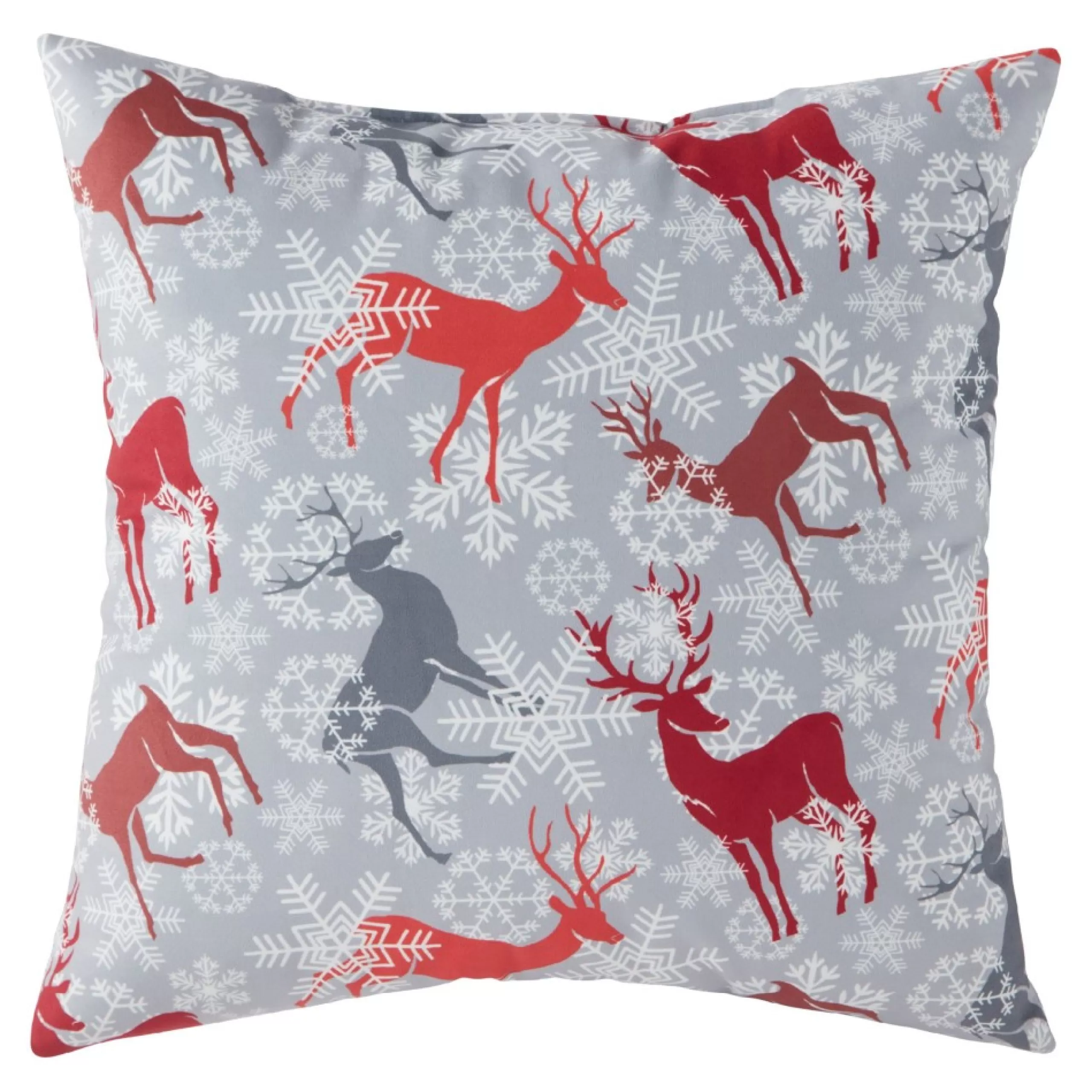 Pillows & Throws*Greendale Home Fashions 18" Red And White Reindeer Christmas Square Throw Pillow