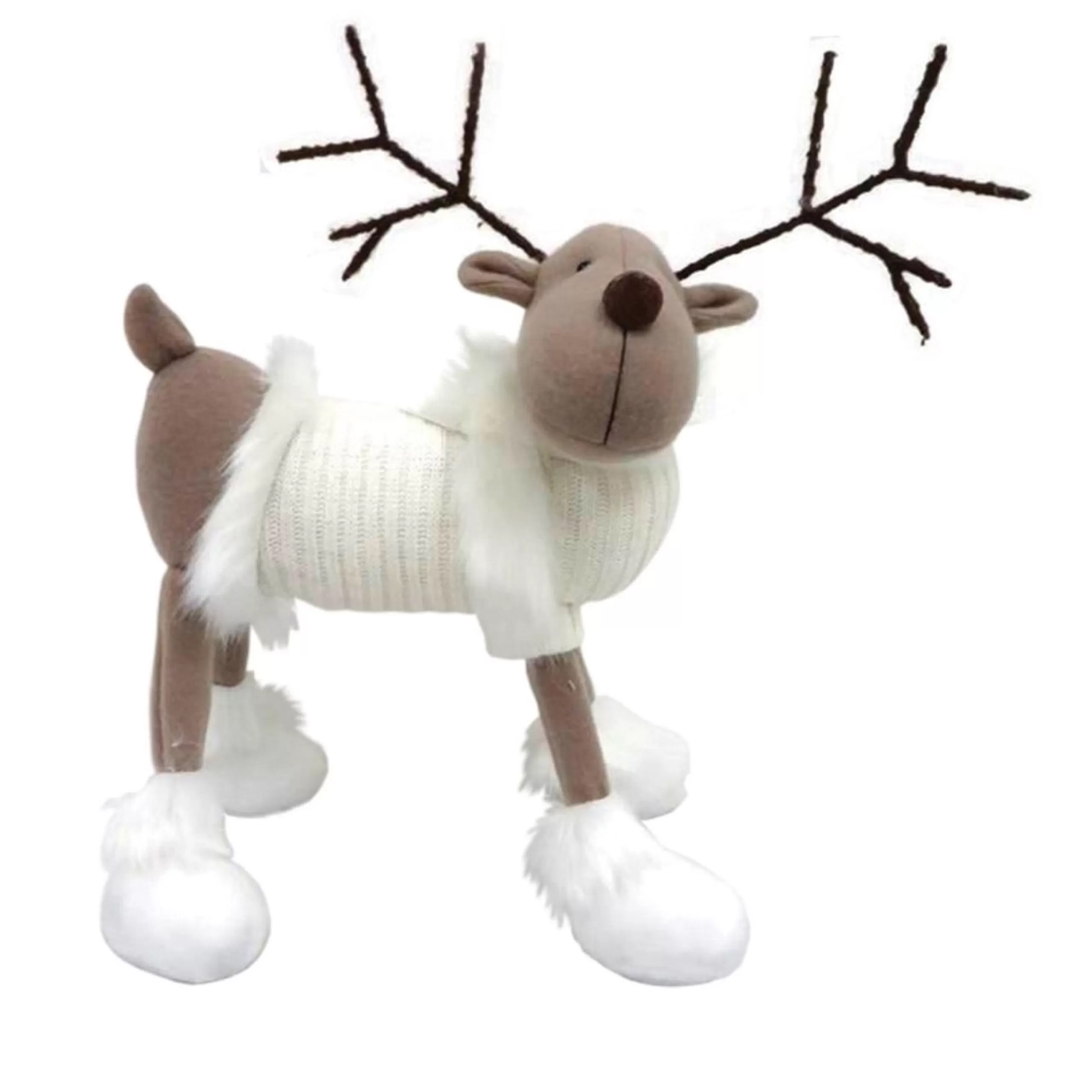 Plush Figures*CC Christmas Decor 18" Reindeer With Sweater Plush Christmas Figurine