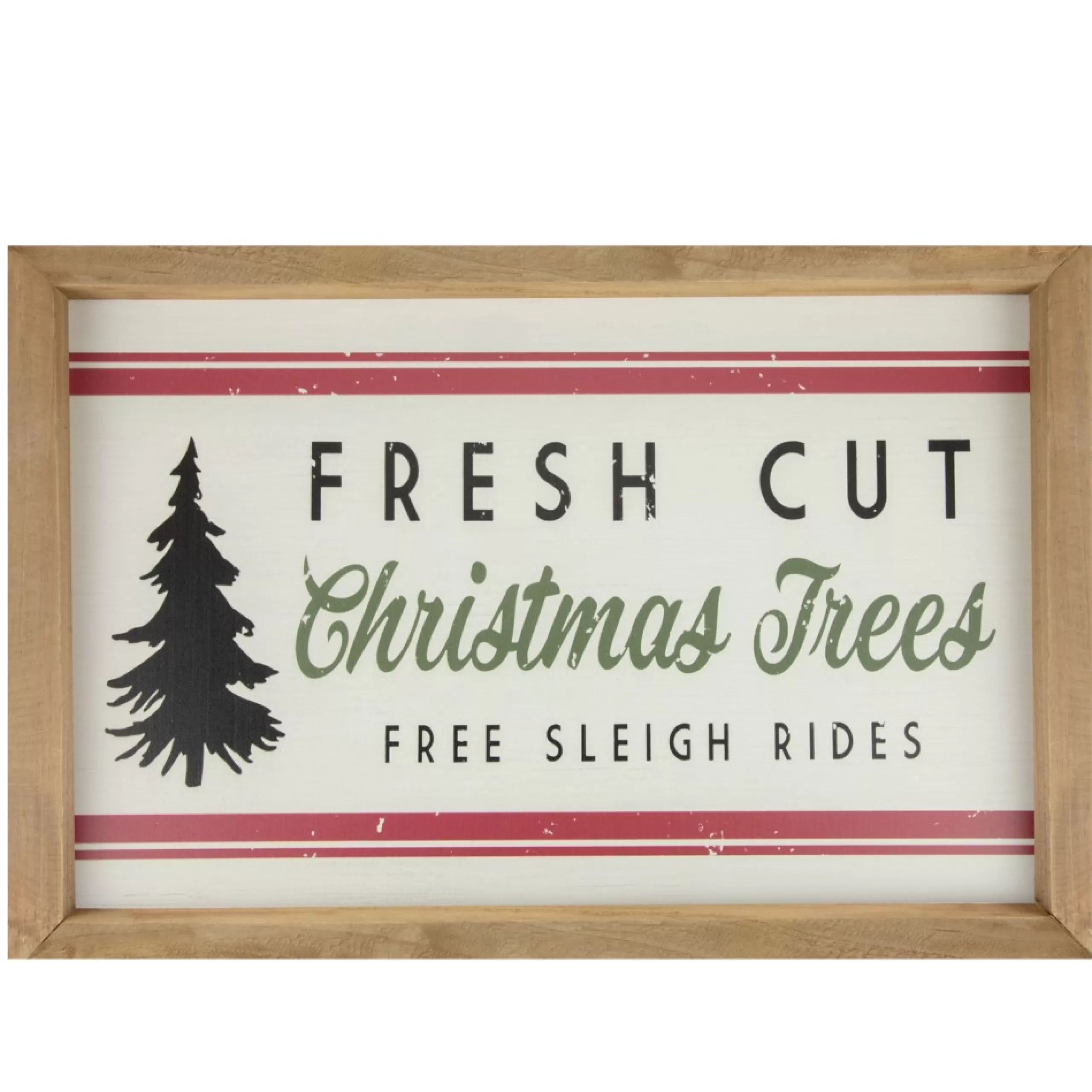 Signs & Plaques*Northlight 18" Wooden Framed "Fresh Cut Christmas Trees" Wall Sign