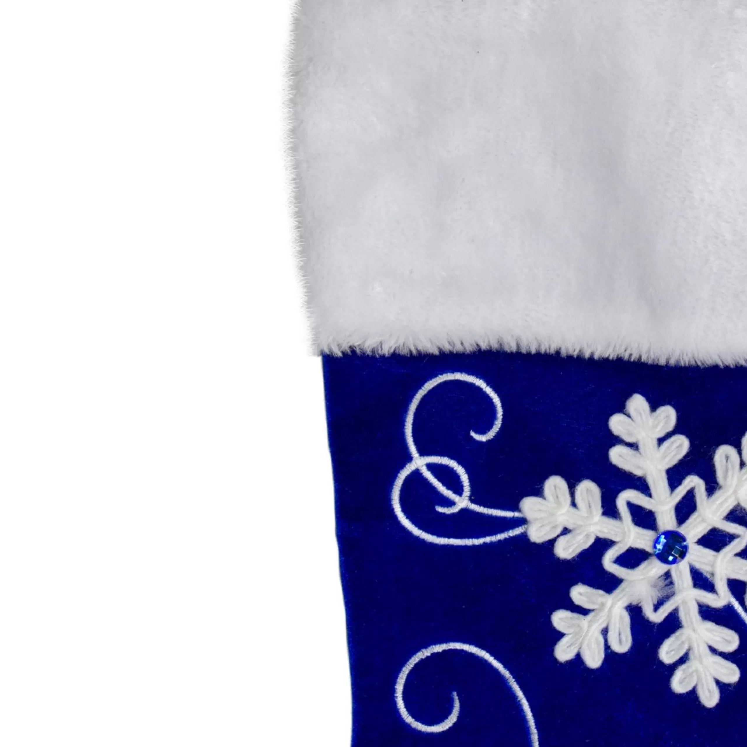 Stockings*Northlight 20.5-Inch Royal Blue Velvet And White Snowflake Christmas Stocking