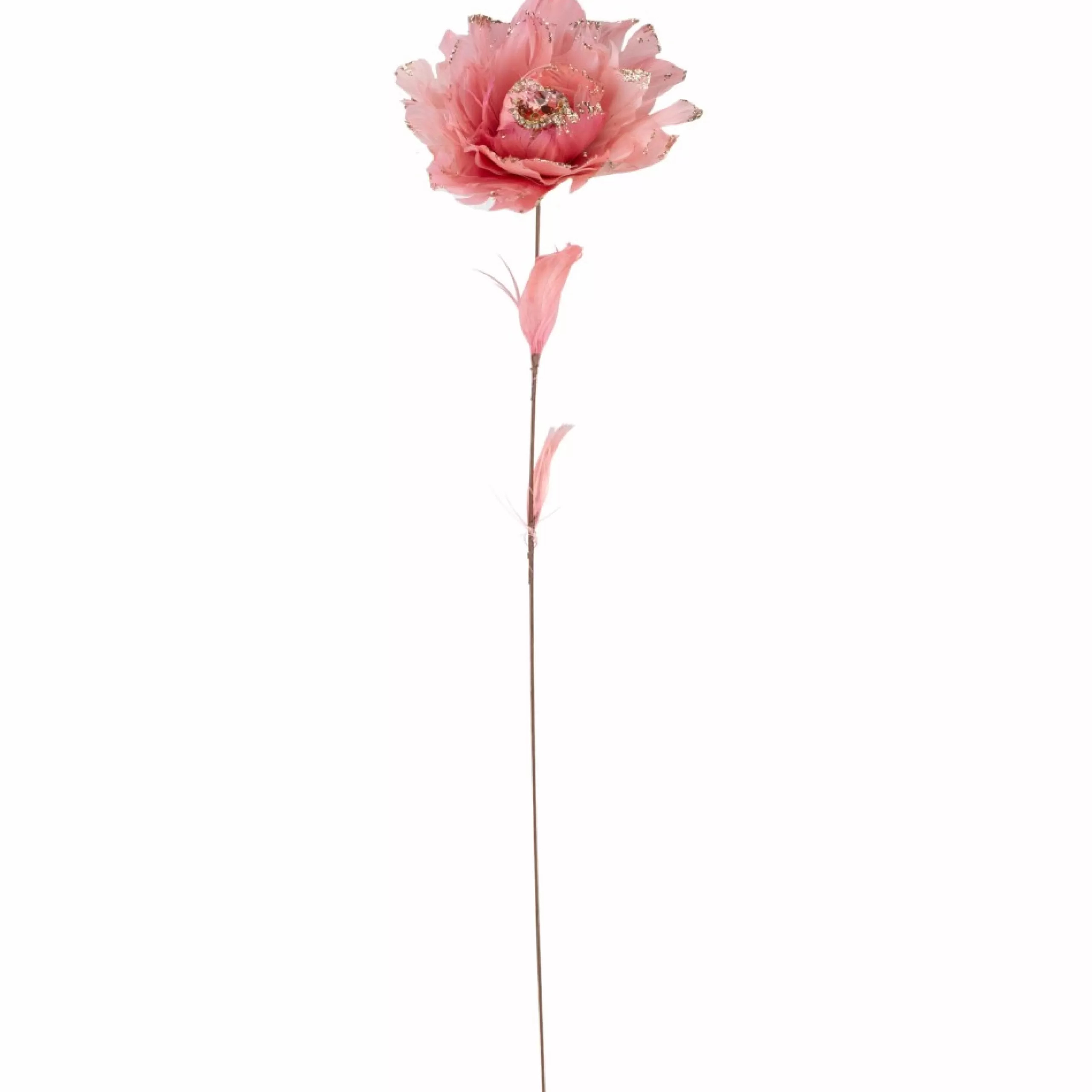 Sprays, Branches & Picks*Northlight 20.75" Pink Feather Peony Artificial Christmas Floral Pick