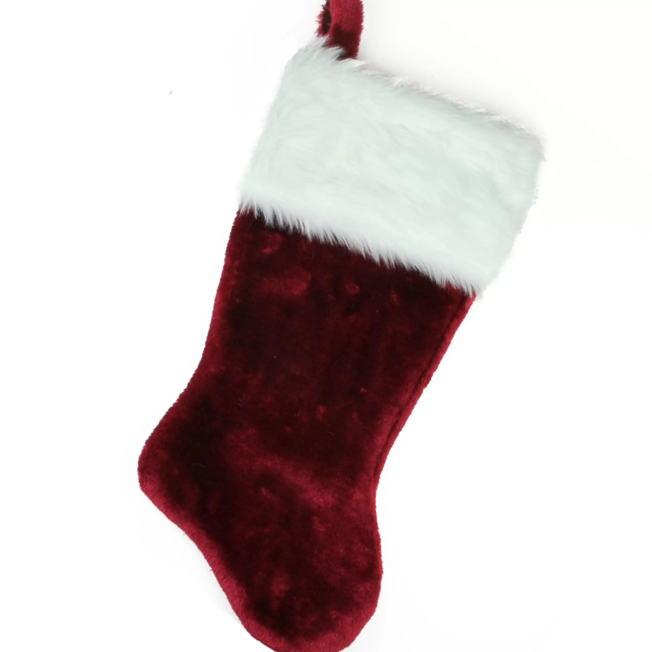 Stockings*Northlight 20" Burgundy And White Traditional Christmas Stocking