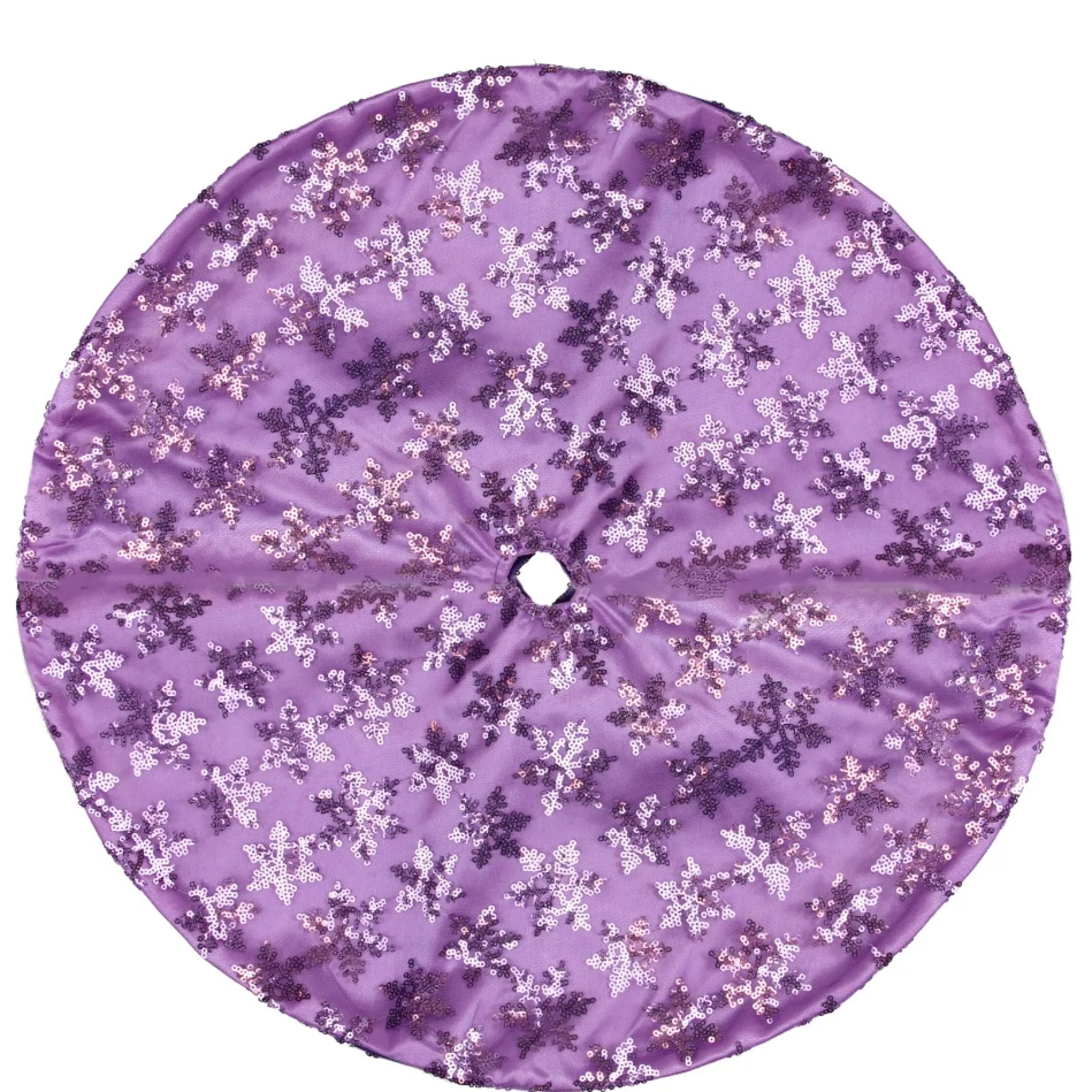 Mini Tree Skirts*Northlight 20" Purple Sequin Snowflake Mini Christmas Tree Skirt