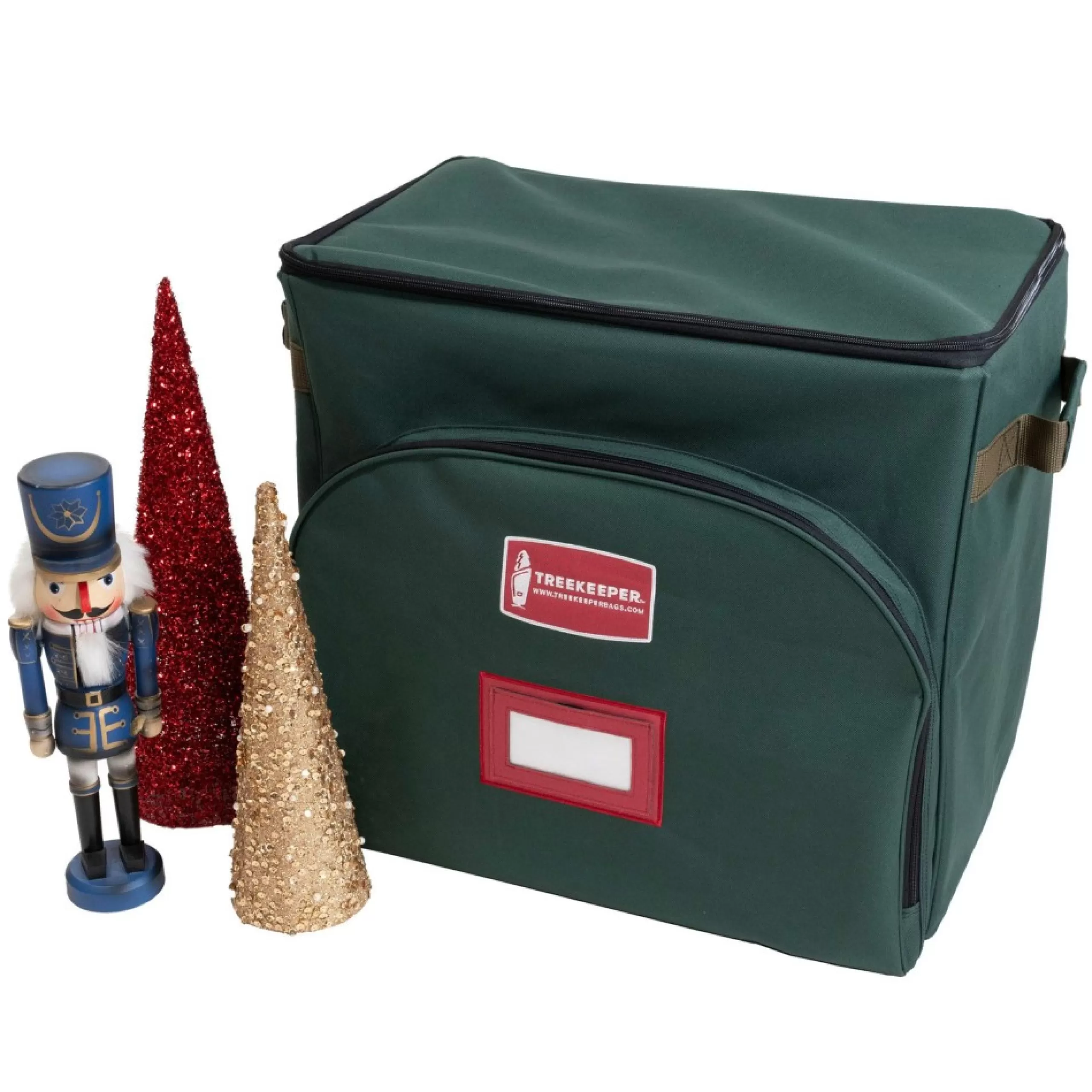 Decoration Storage*Tree Keeper 21.5" Green And Red Nutcracker Collectibles Storage Box