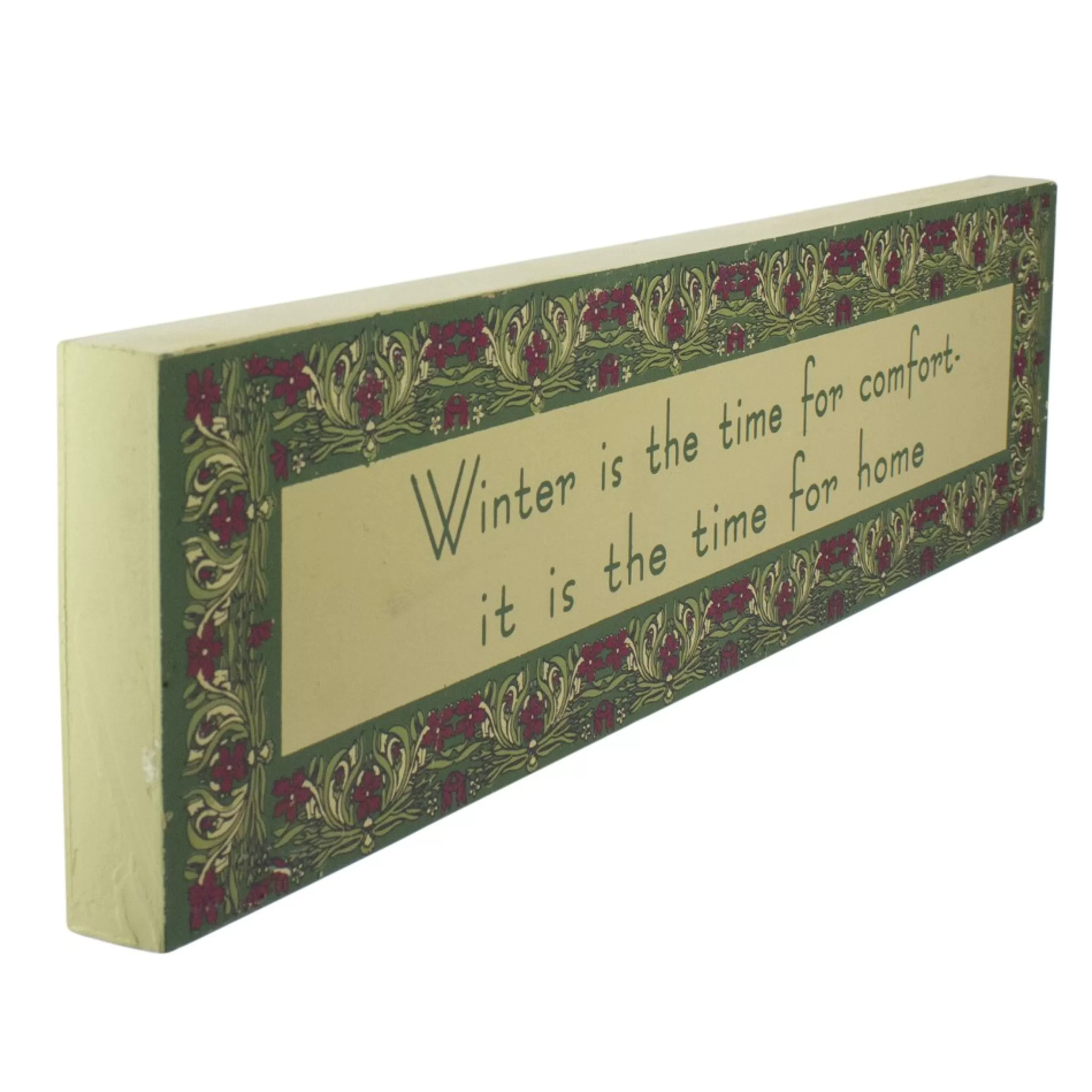 Wall & Door Decorations*Roman 22" Purple And Green Winter Themed Rectangular Sign Board