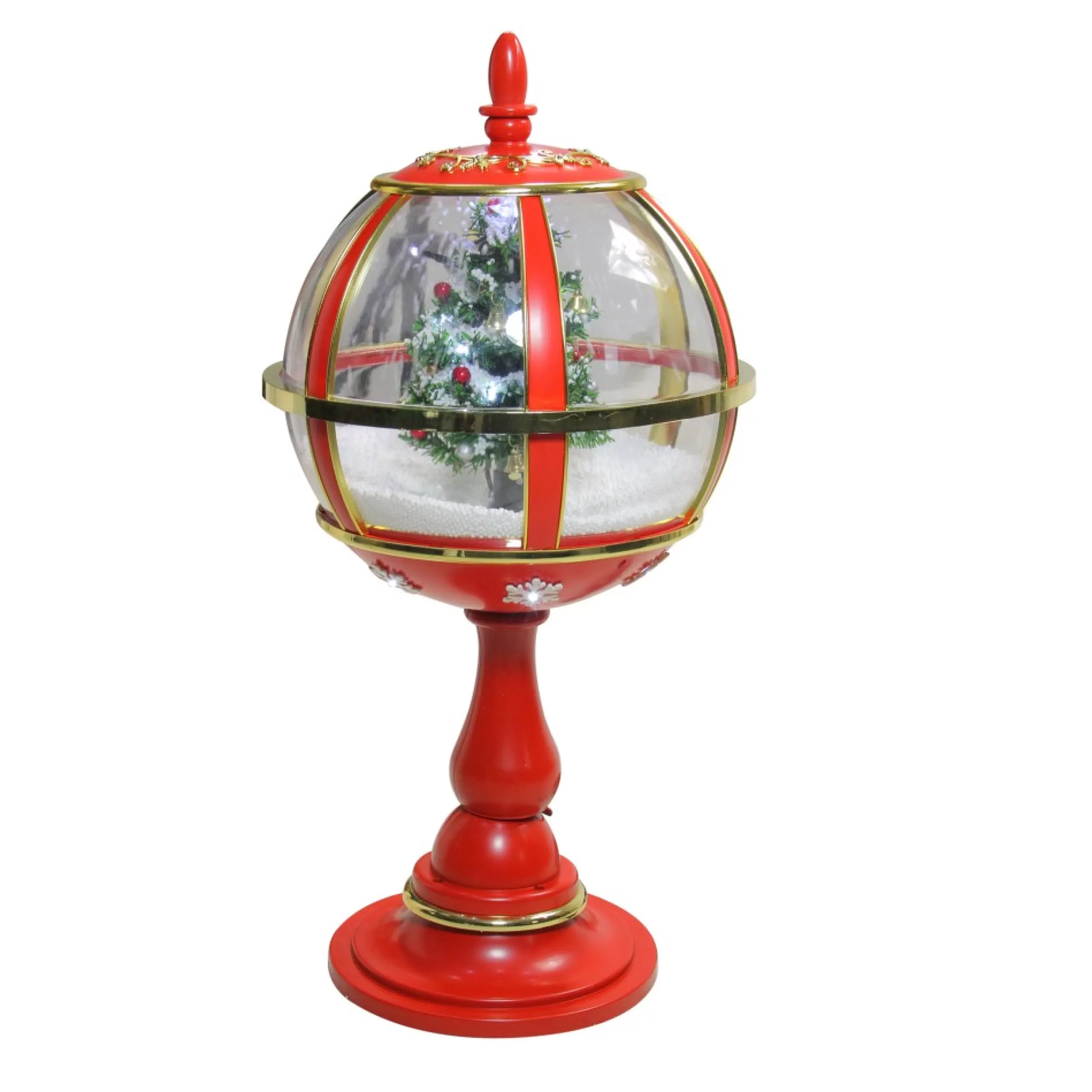 Snow Globes*Northlight 23.5" Lighted Red Musical Snowing Christmas Tree Street Lamp