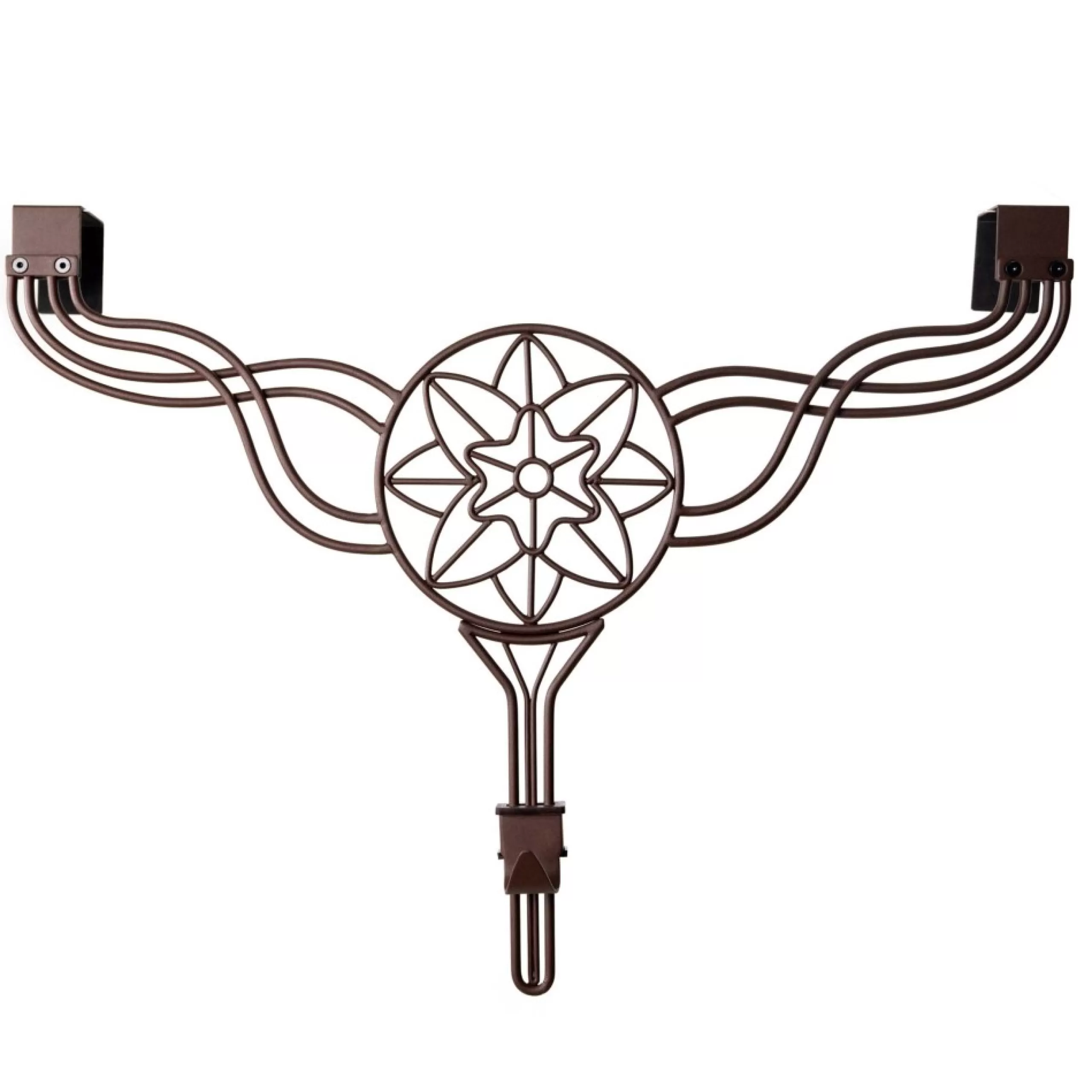 Wreath Accessories*Village Lighting Co. 24" Brown Iron Flower Style Adjustable Wreath Hanger