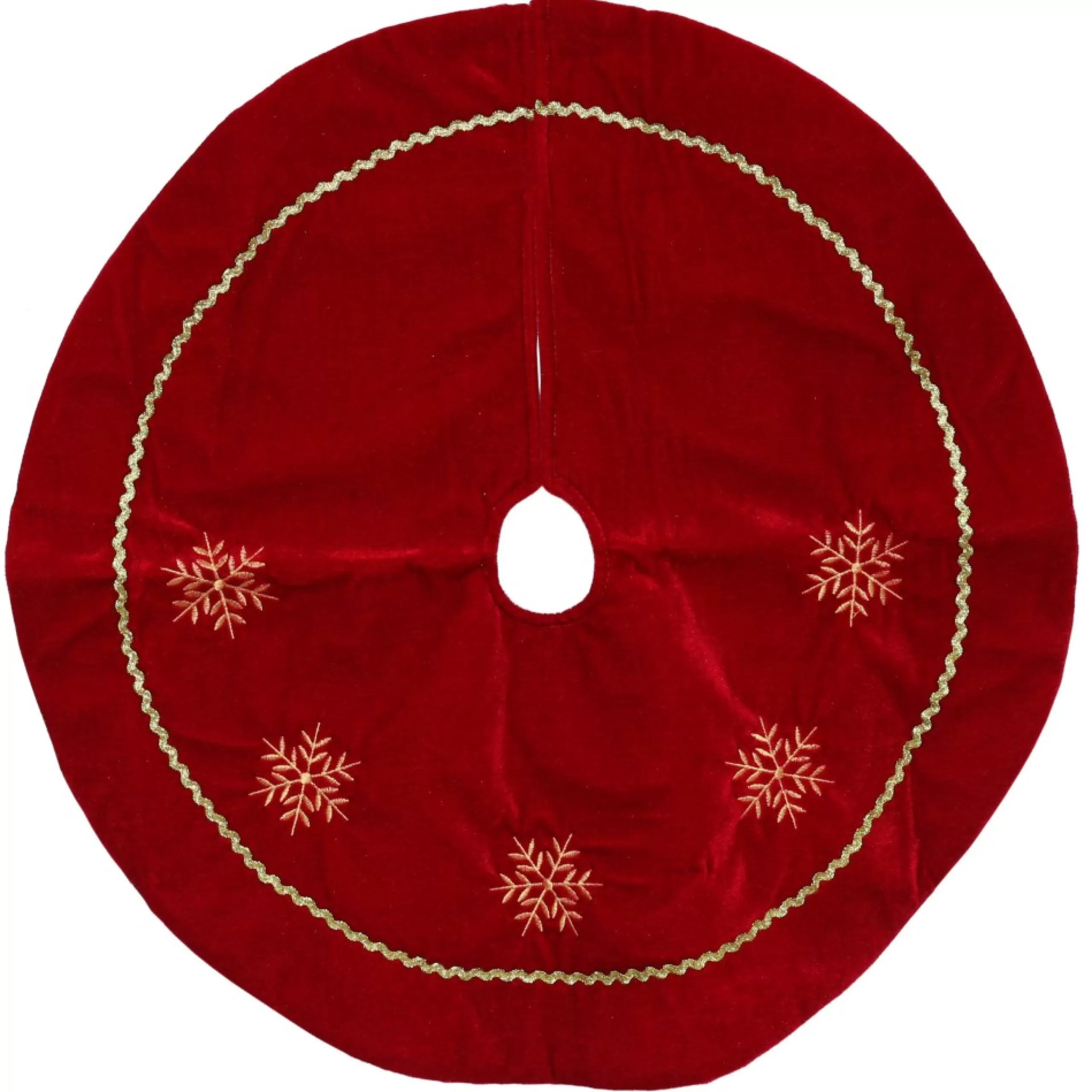 48 Inch And Smaller*Northlight 24" Crimson Red And White Snowflakes Christmas Tree Skirt