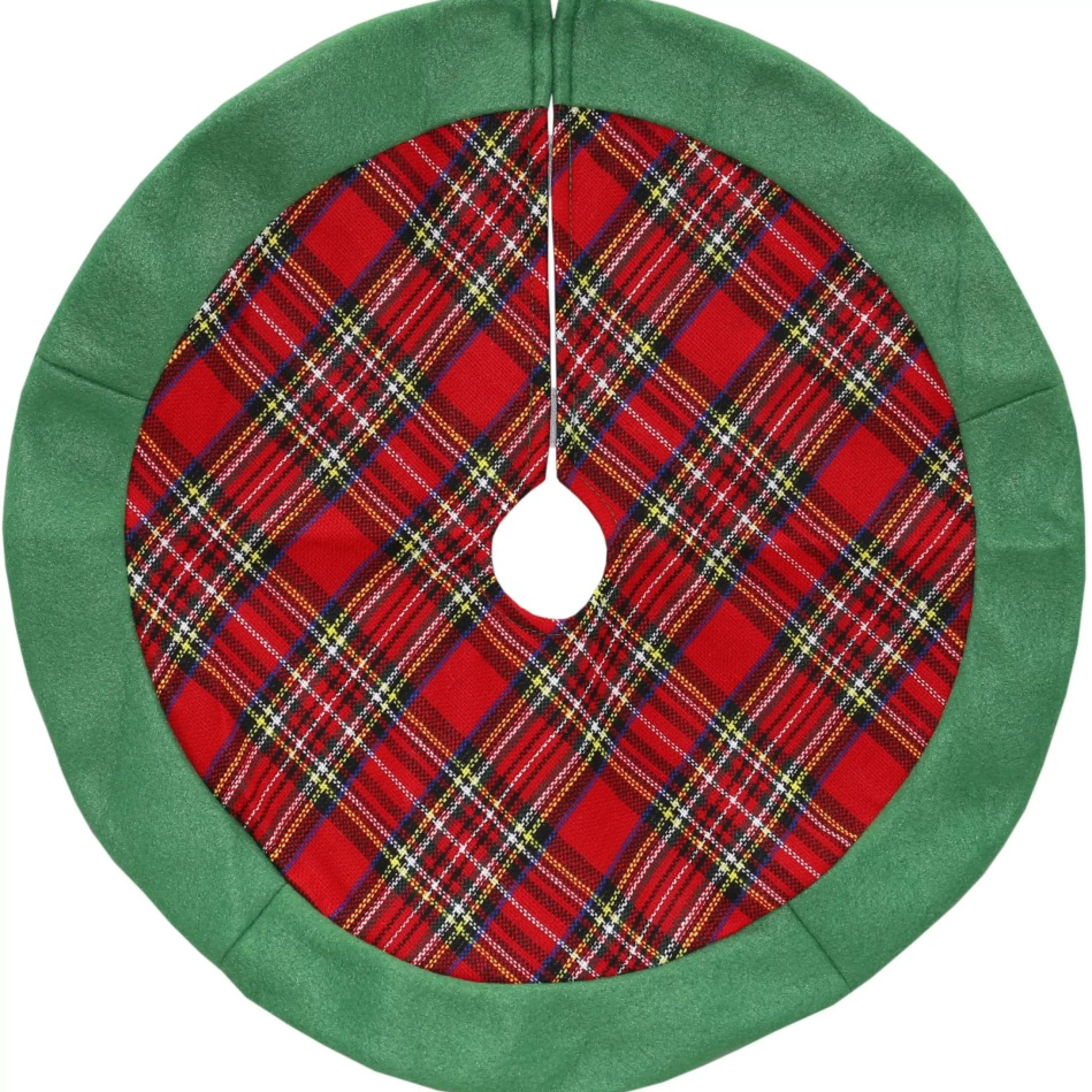 48 Inch And Smaller*Northlight 24" Green And Red Tartan Christmas Tree Skirt