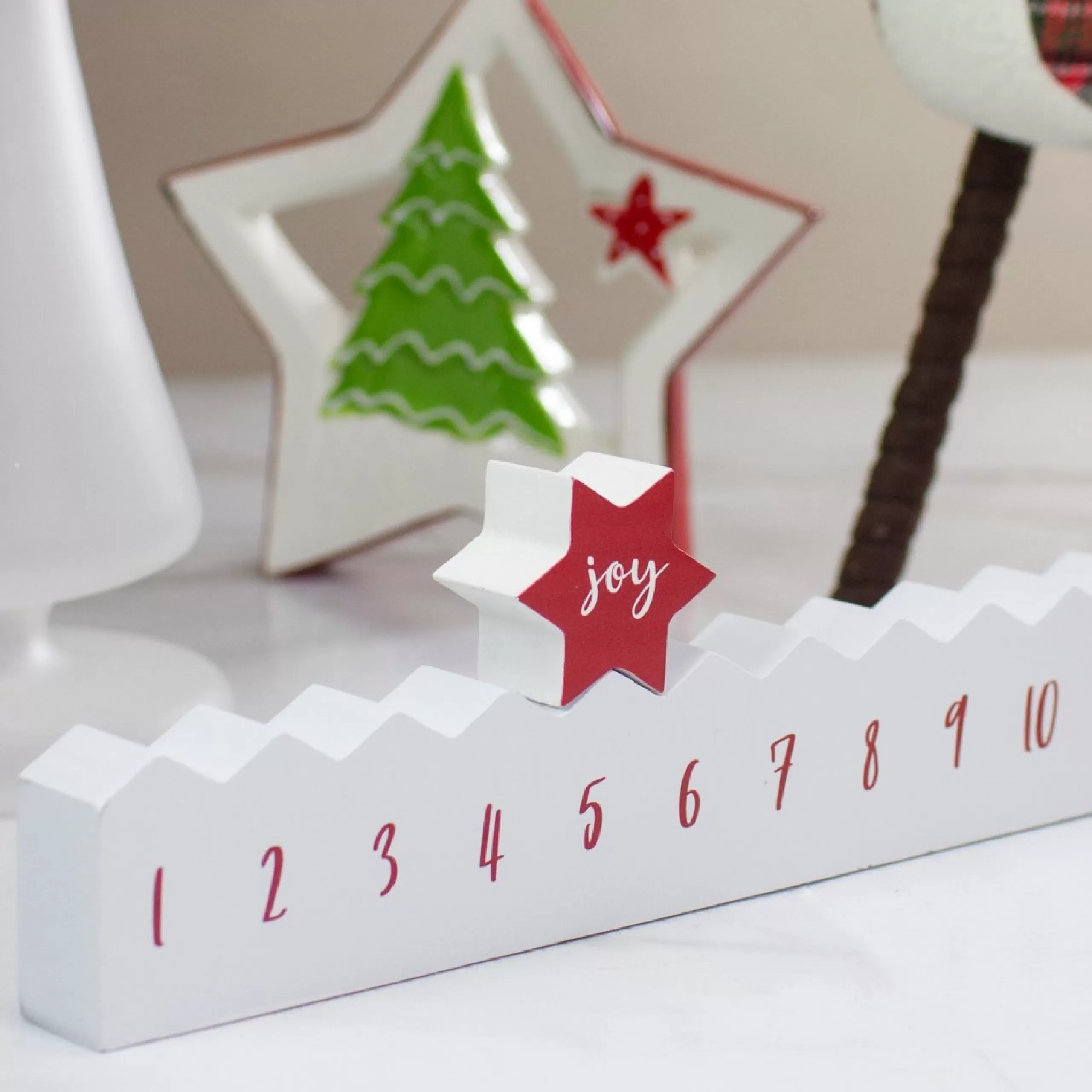 Advent Calendars*Northlight 24" Red And White "Joy" Christmas Countdown Advent Calendar