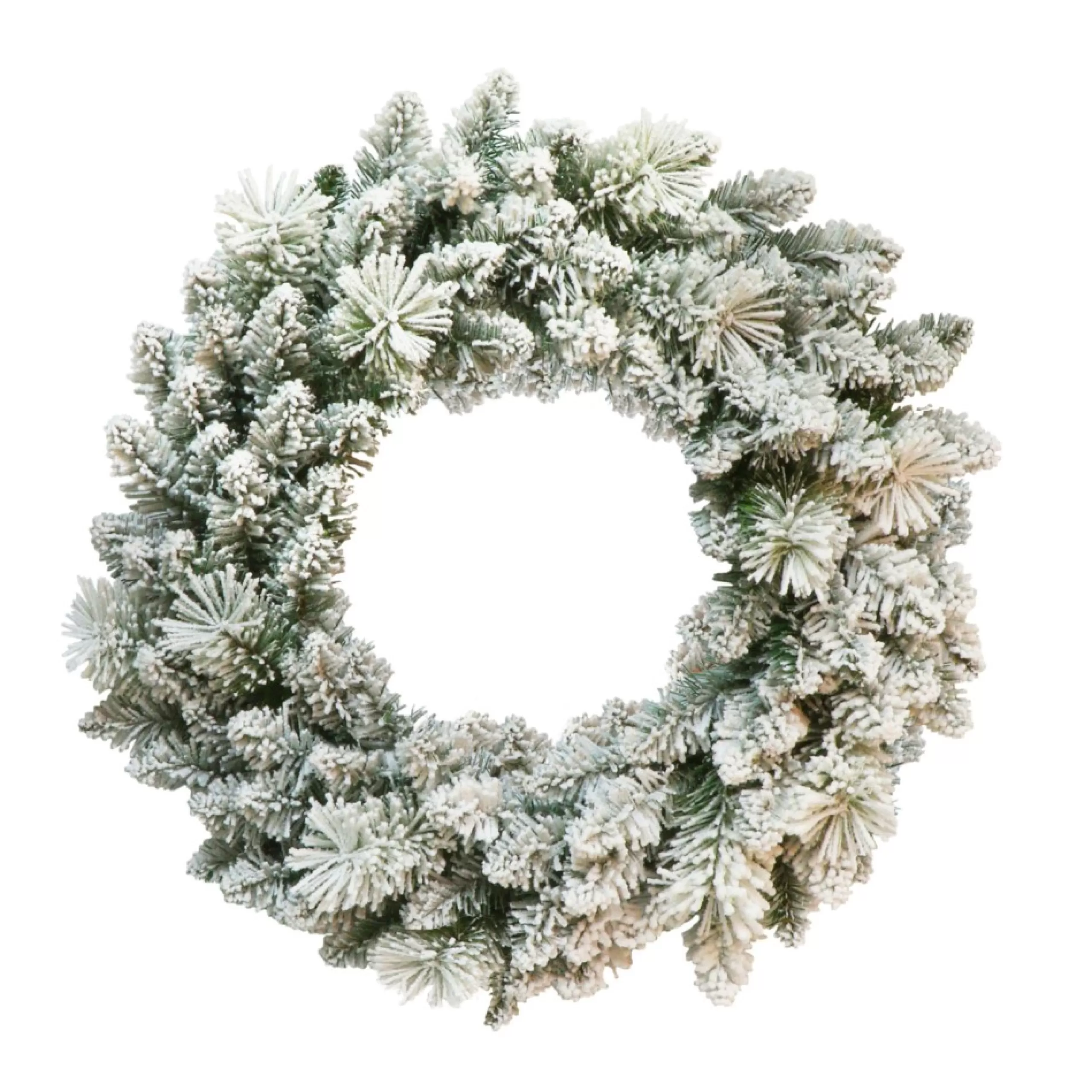 Frosted, Flocked, Iced Wreaths*CC Christmas Decor 24" Unlit Flocked Spruce Puleo International Artificial Christmas Wreath