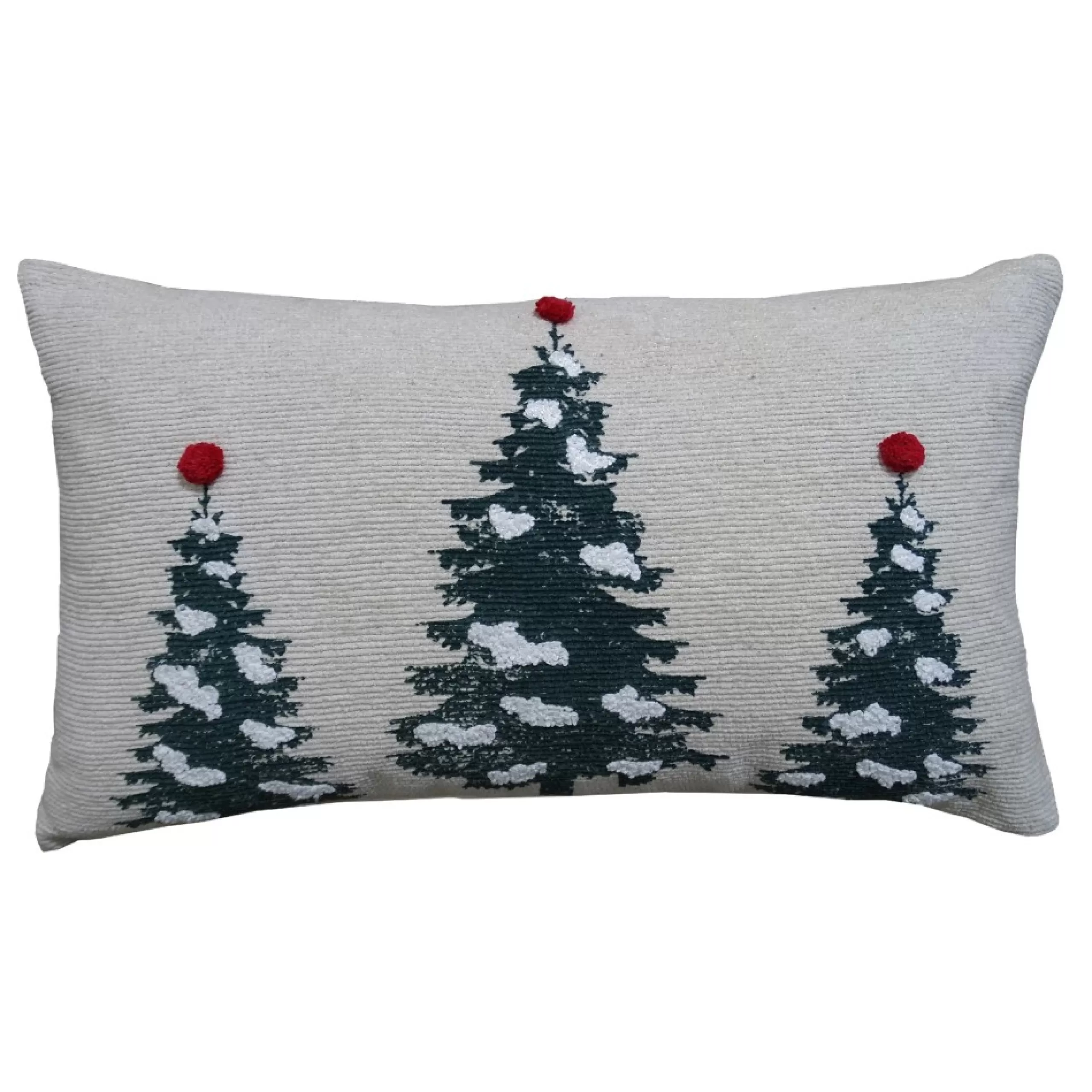 Pillows & Throws*Contemporary Home Living 24" White And Green Christmas Tree Throw Pillow