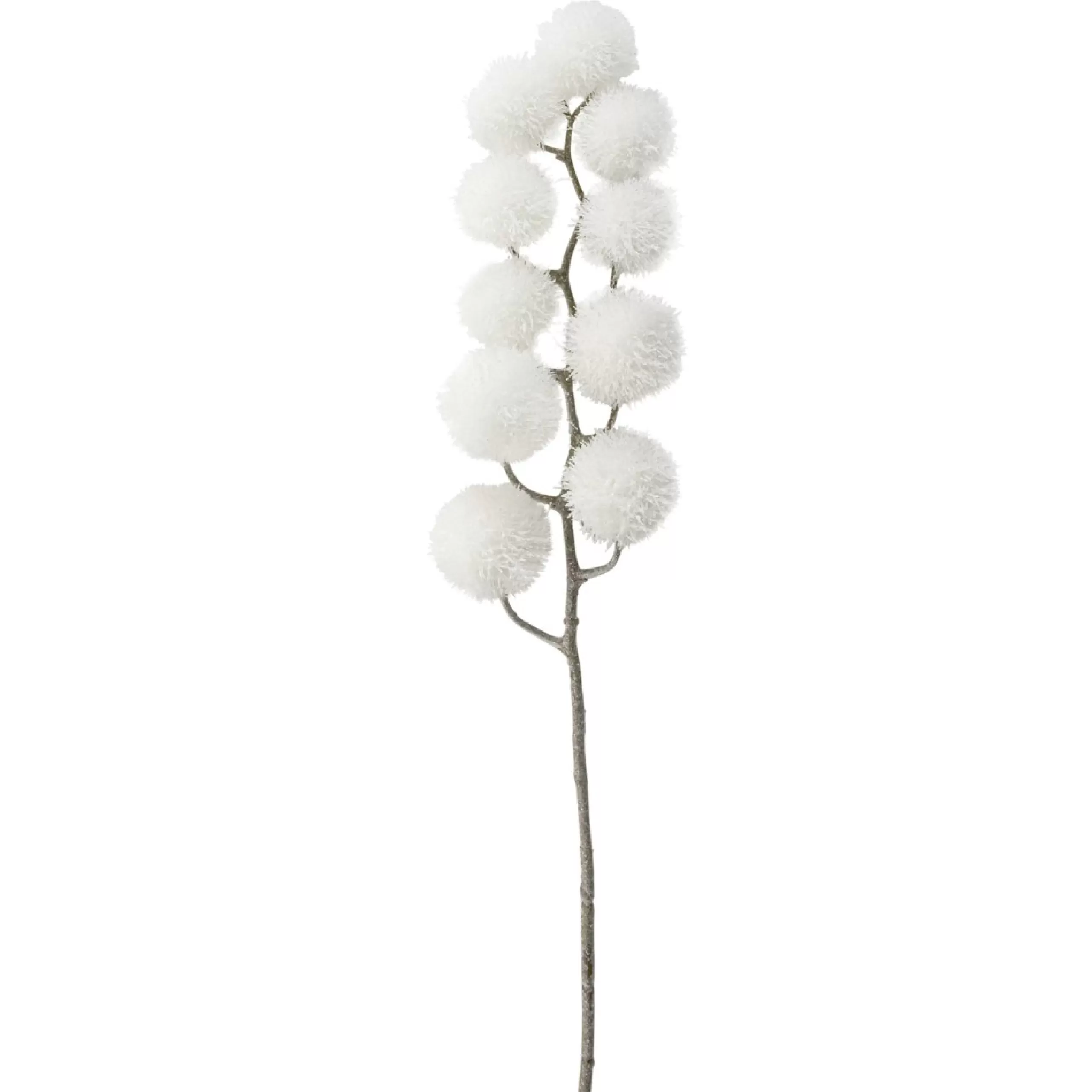 Sprays, Branches & Picks*Northlight 24" White Glittered Pom Pom Artificial Christmas Spray