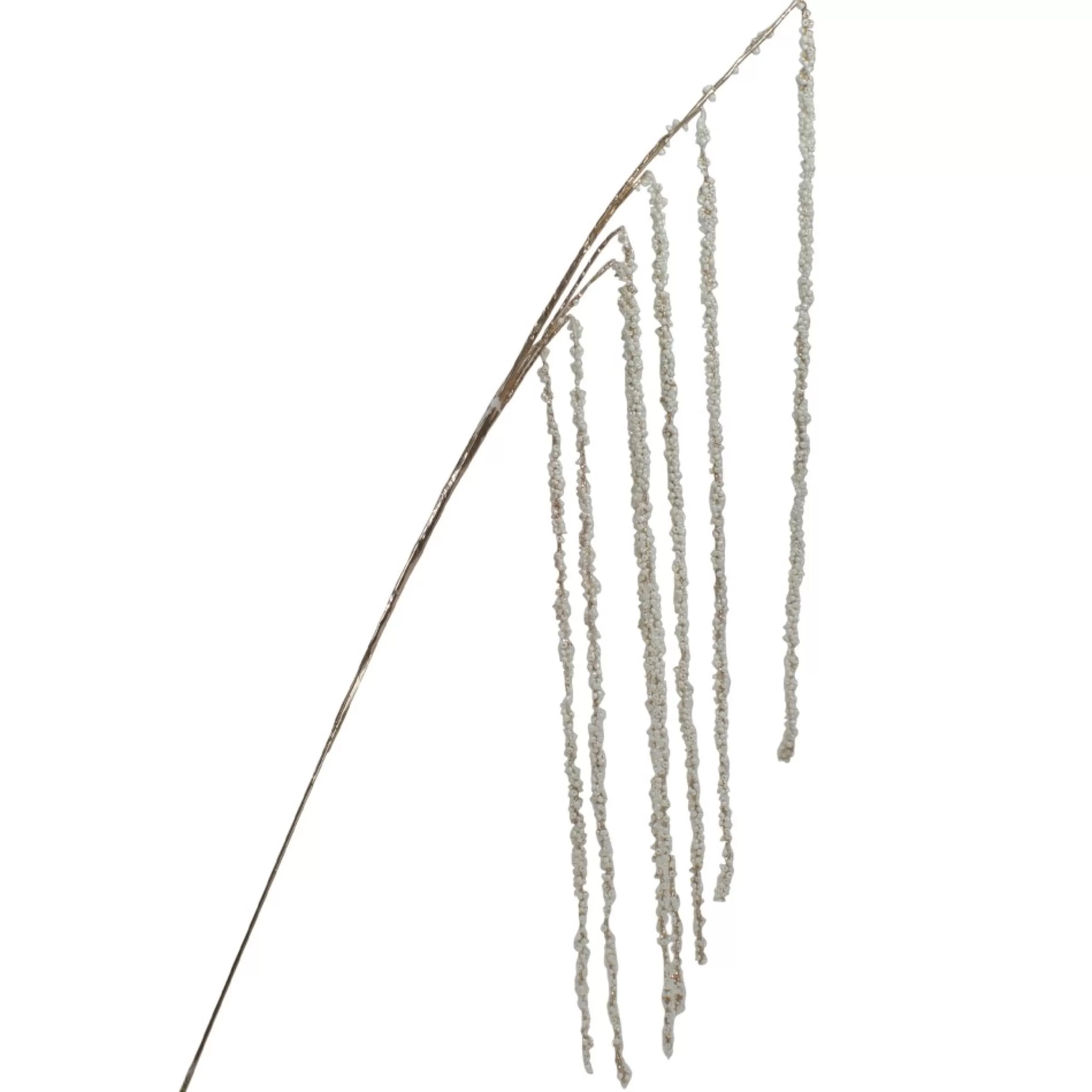 Sprays, Branches & Picks*Northlight 25" Artificial Ivory Beaded Weeping Twig Christmas Spray