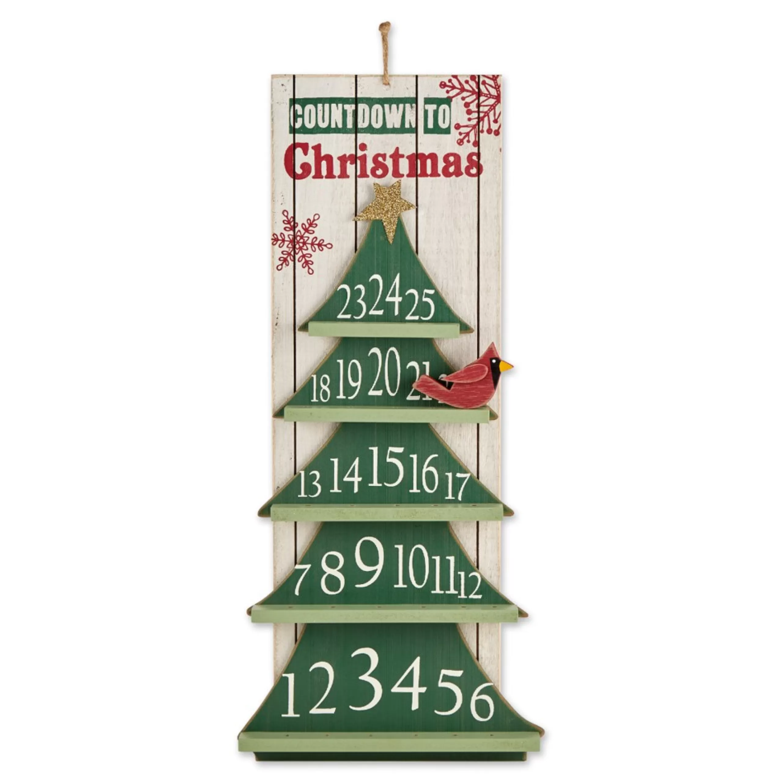 Advent Calendars*Contemporary Home Living 25" White And Green Christmas Tree Advent Calendar