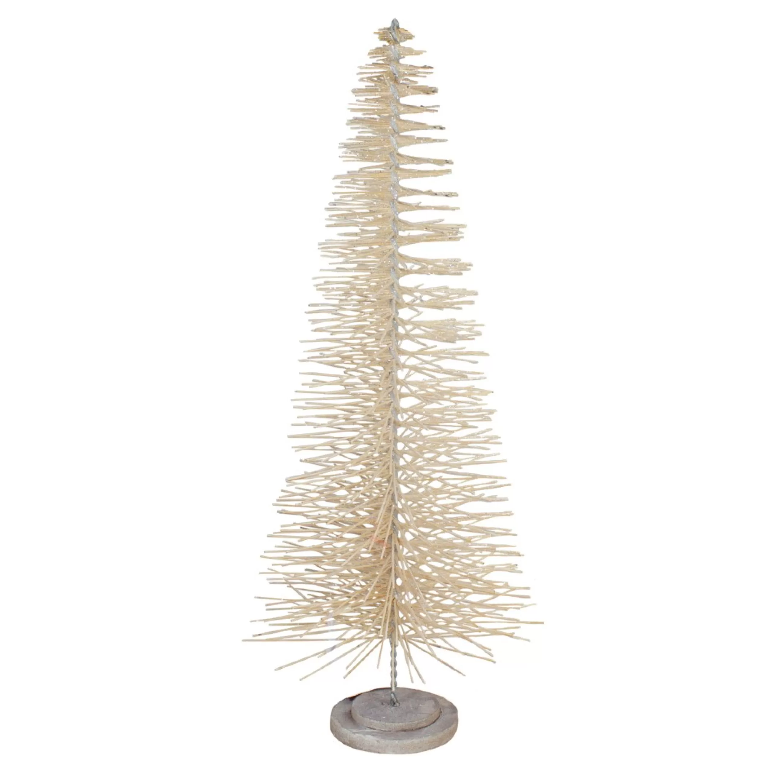 Table Top Pieces*Northlight 26" Gold Wooden Bottle Brush Christmas Tree