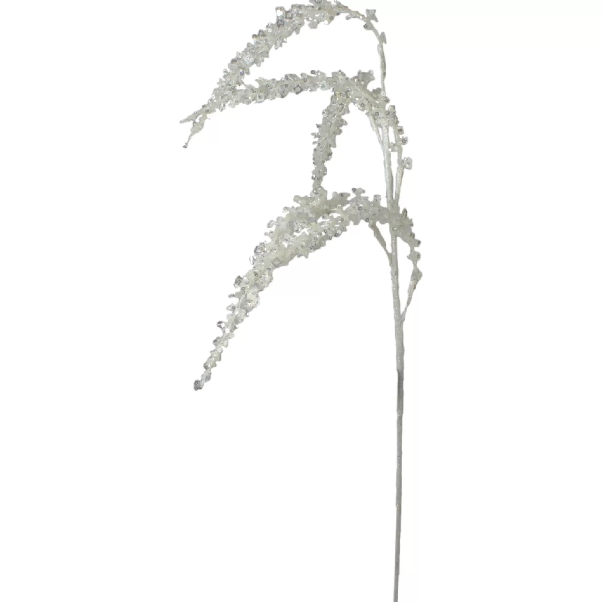 Sprays, Branches & Picks*Northlight 27" White Sequins Weeping Artificial Pick