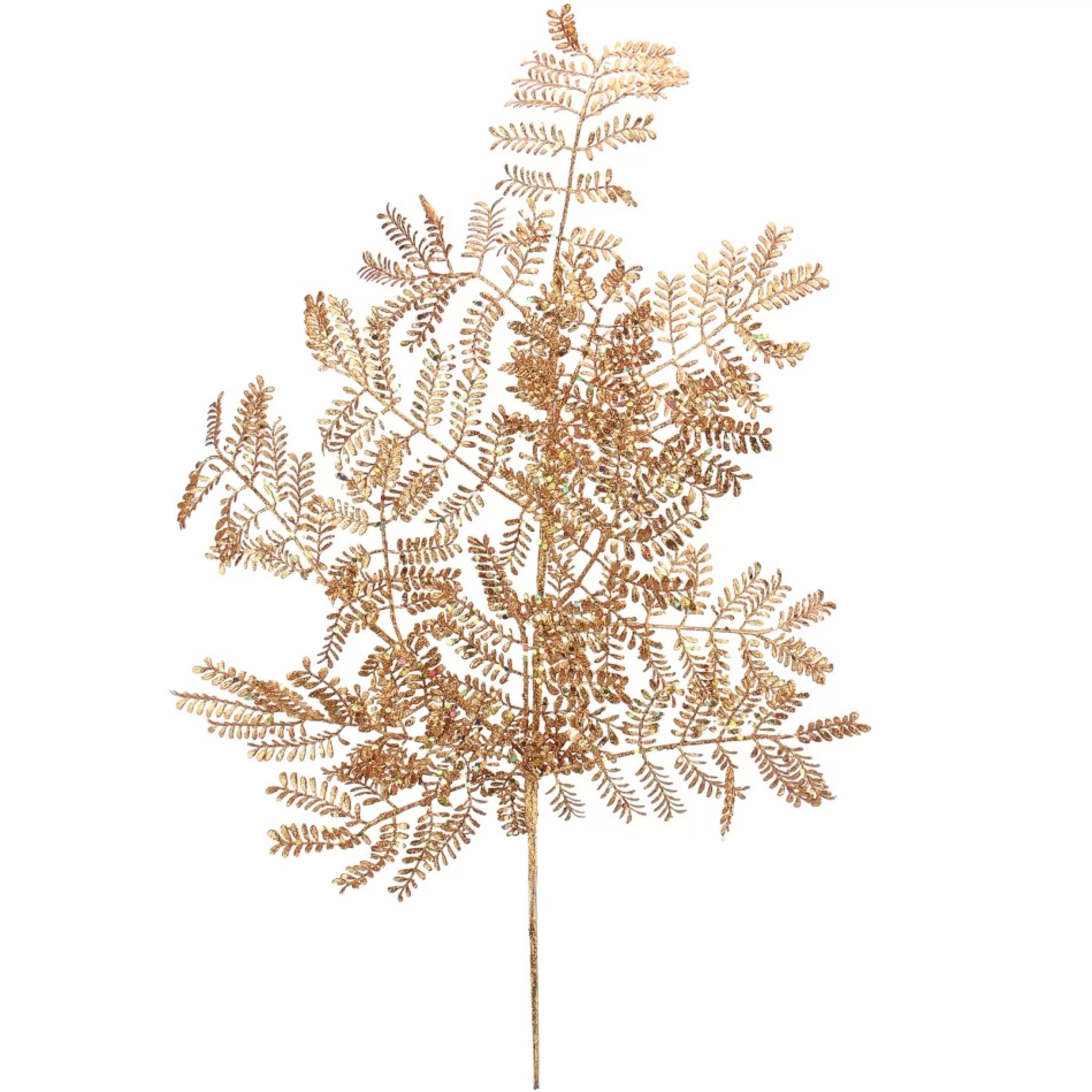 Sprays, Branches & Picks*Select Artificials 28" Brown Glittered Mimosa Tree Leaf Autumn Spray