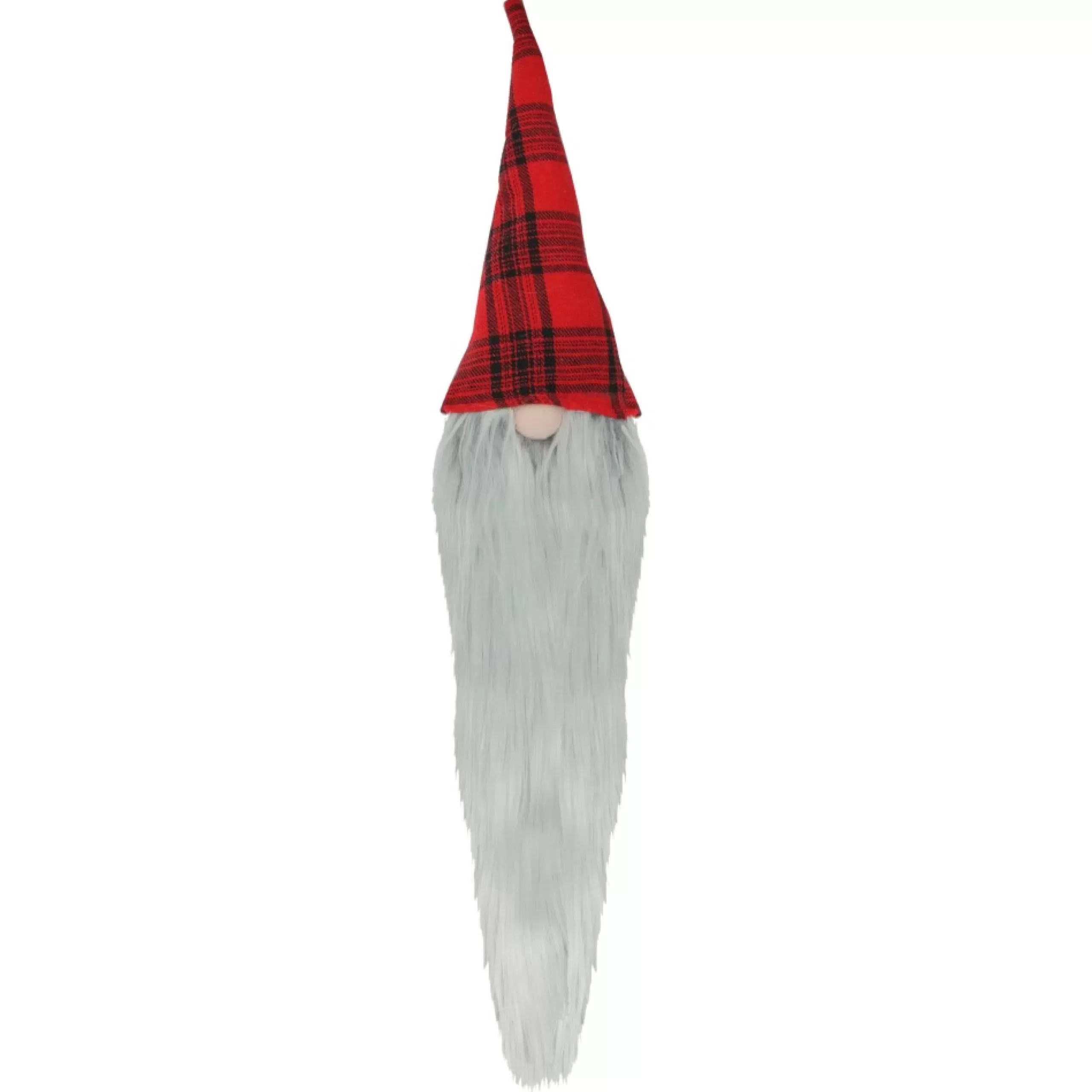 Wall & Door Decorations*Northlight 29" Red And Black Plaid Hat Hanging Christmas Gnome